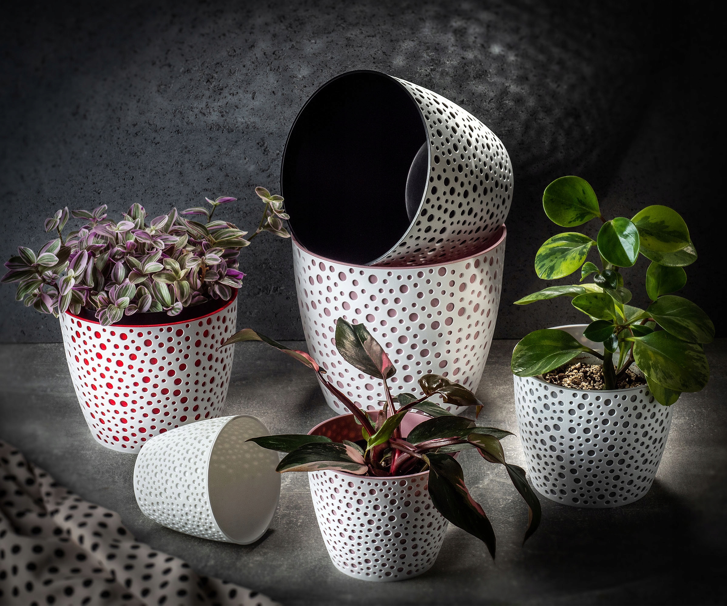 Doniczka na kwiaty Casini 19 cm, szara