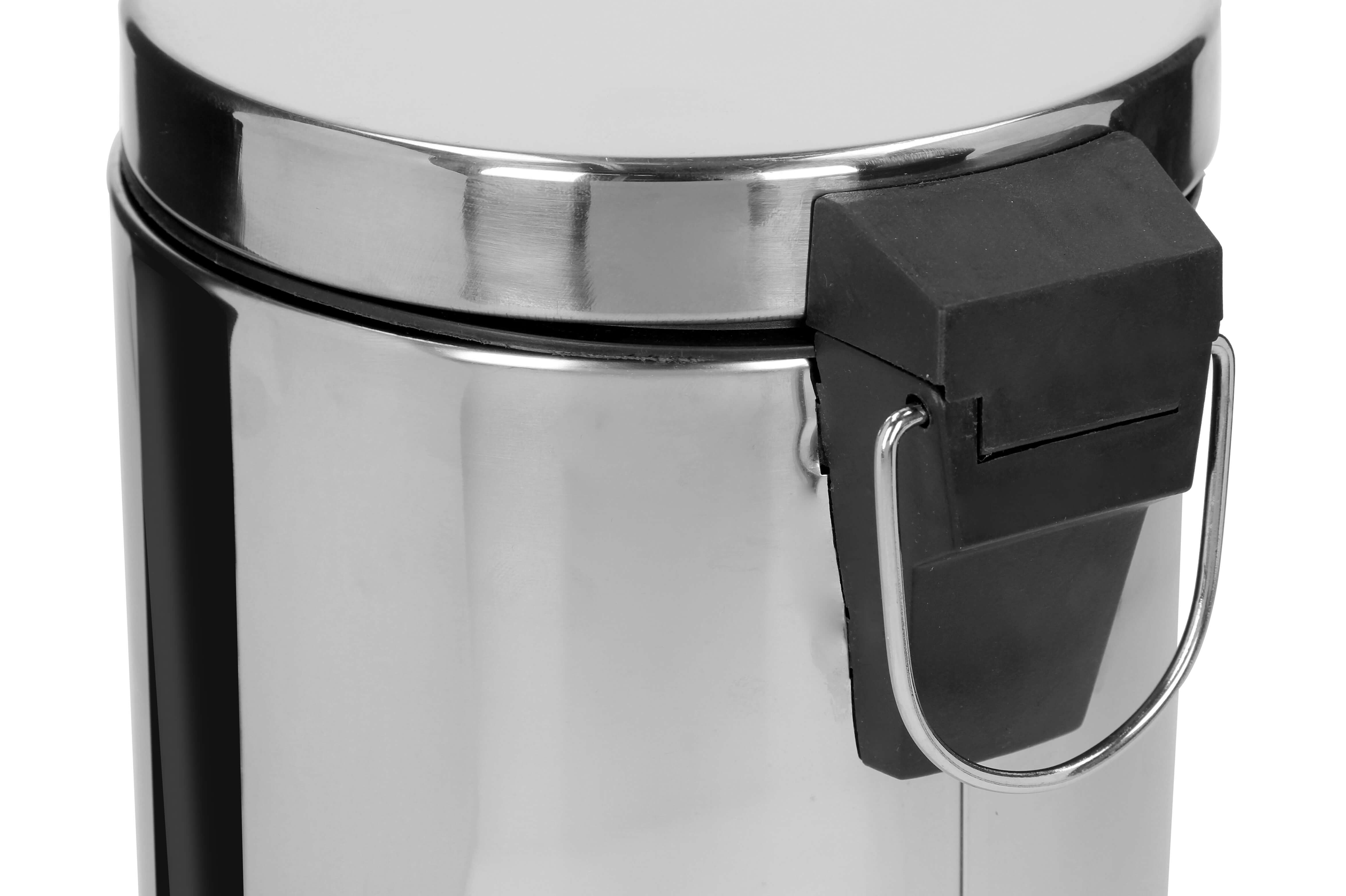 Stalowy kosz na śmieci otwierany na pedał 5L