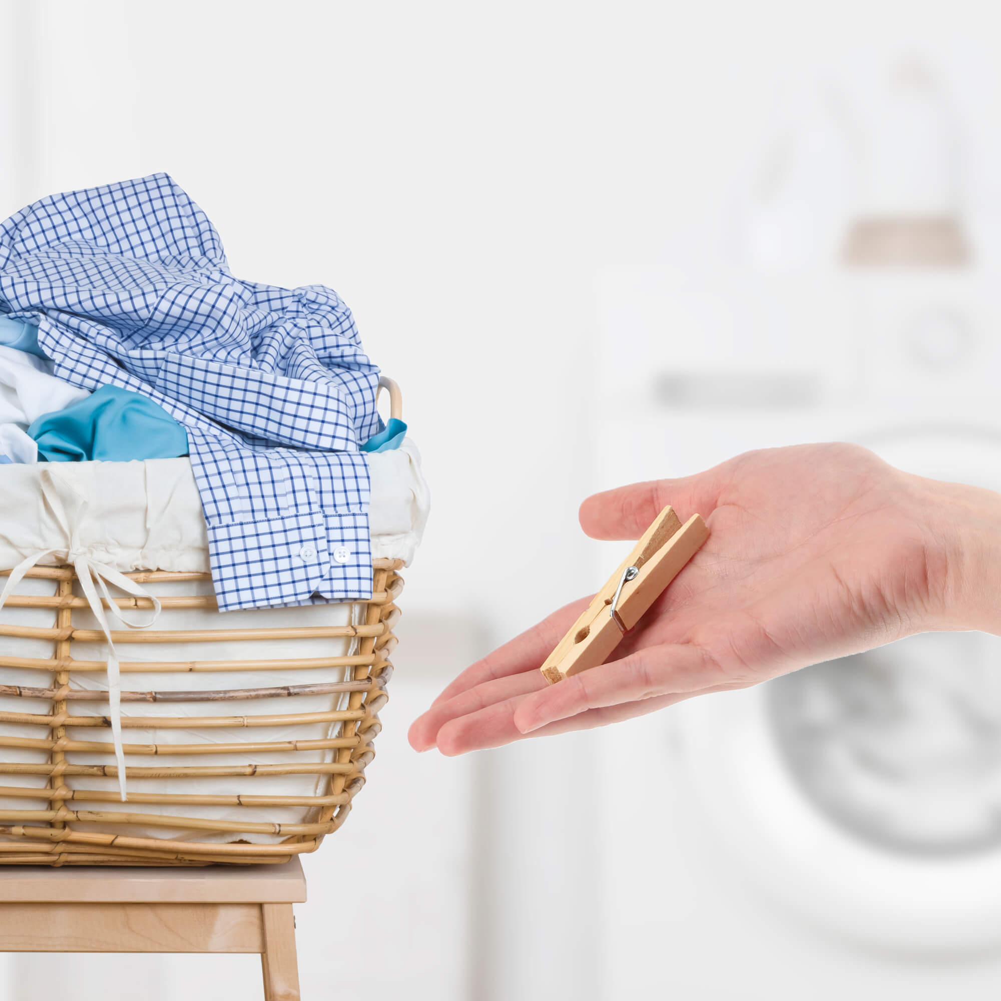 Drewniane klamerki do prania, brązowe, 10 szt.