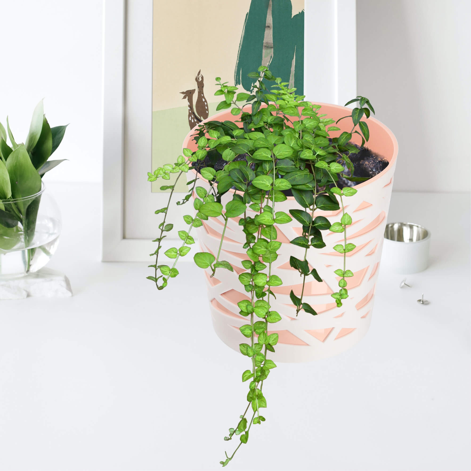 Doniczka z wkładem Rusio 15 cm, beżowa