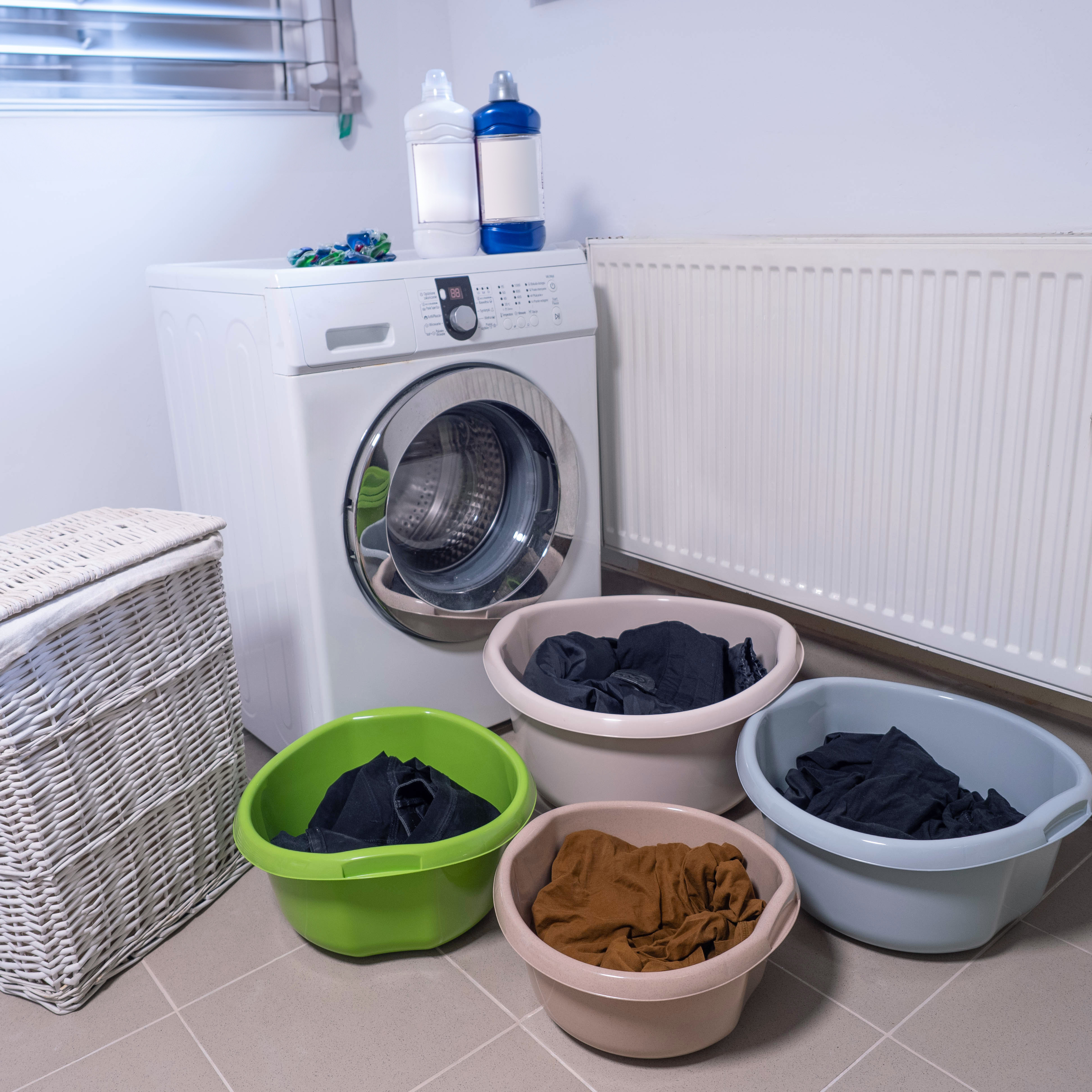 Miednica plastikowa z uchwytami Treix 30L beżowa