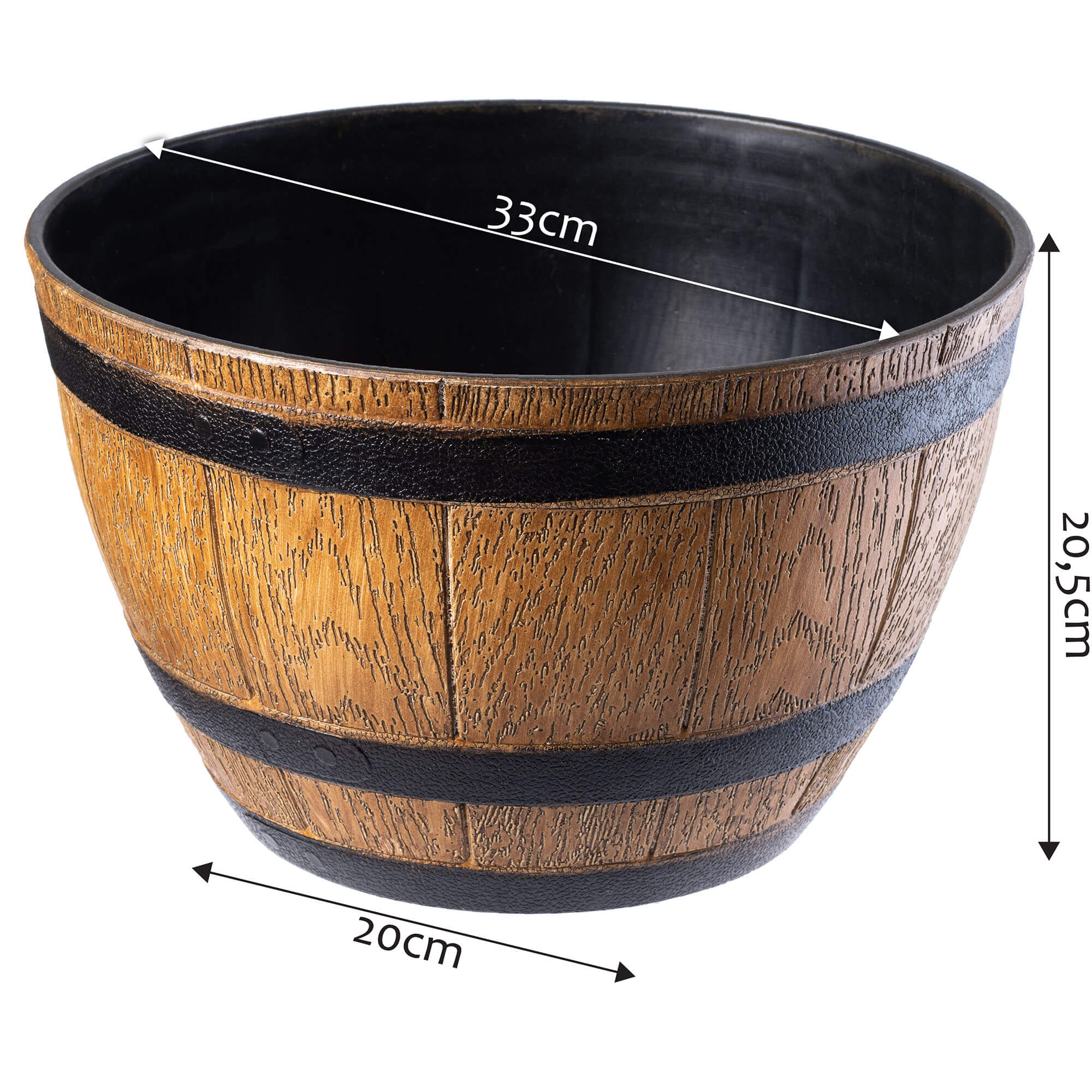 Donica na kwiaty Arro 33 cm, jasny brąz