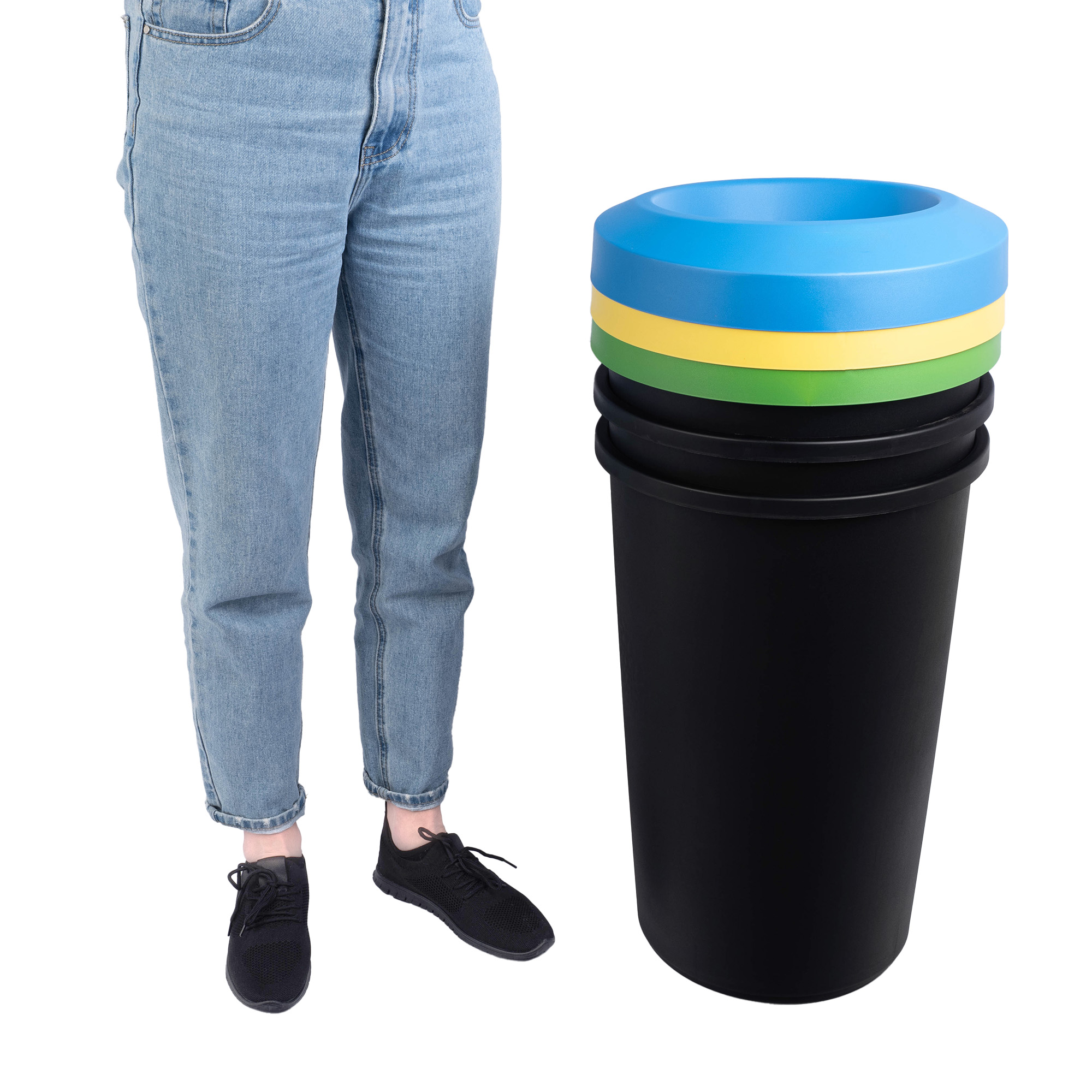 Kosz na śmieci Givry 3 x 45 L czarny