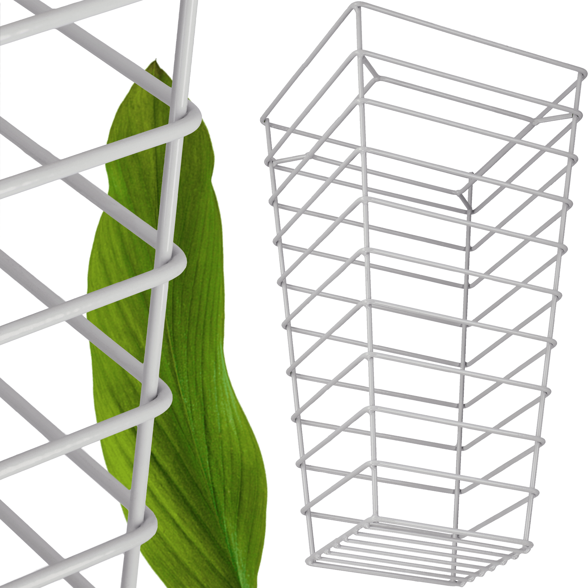 Kwietnik stojący na doniczkę 26 x 51 cm, biały