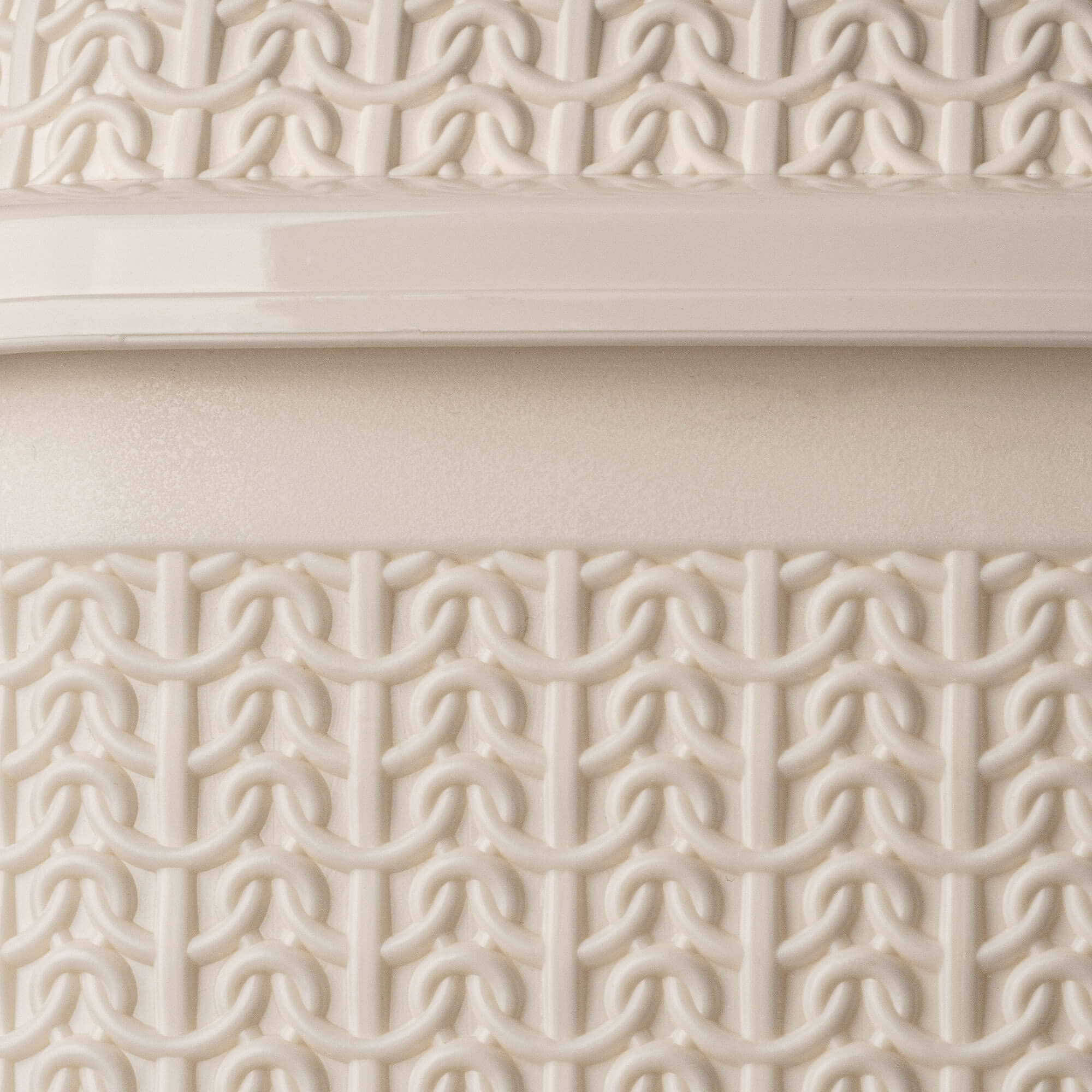 Kosz na śmieci Tonni z uchylną pokrywą 10L, kremowy