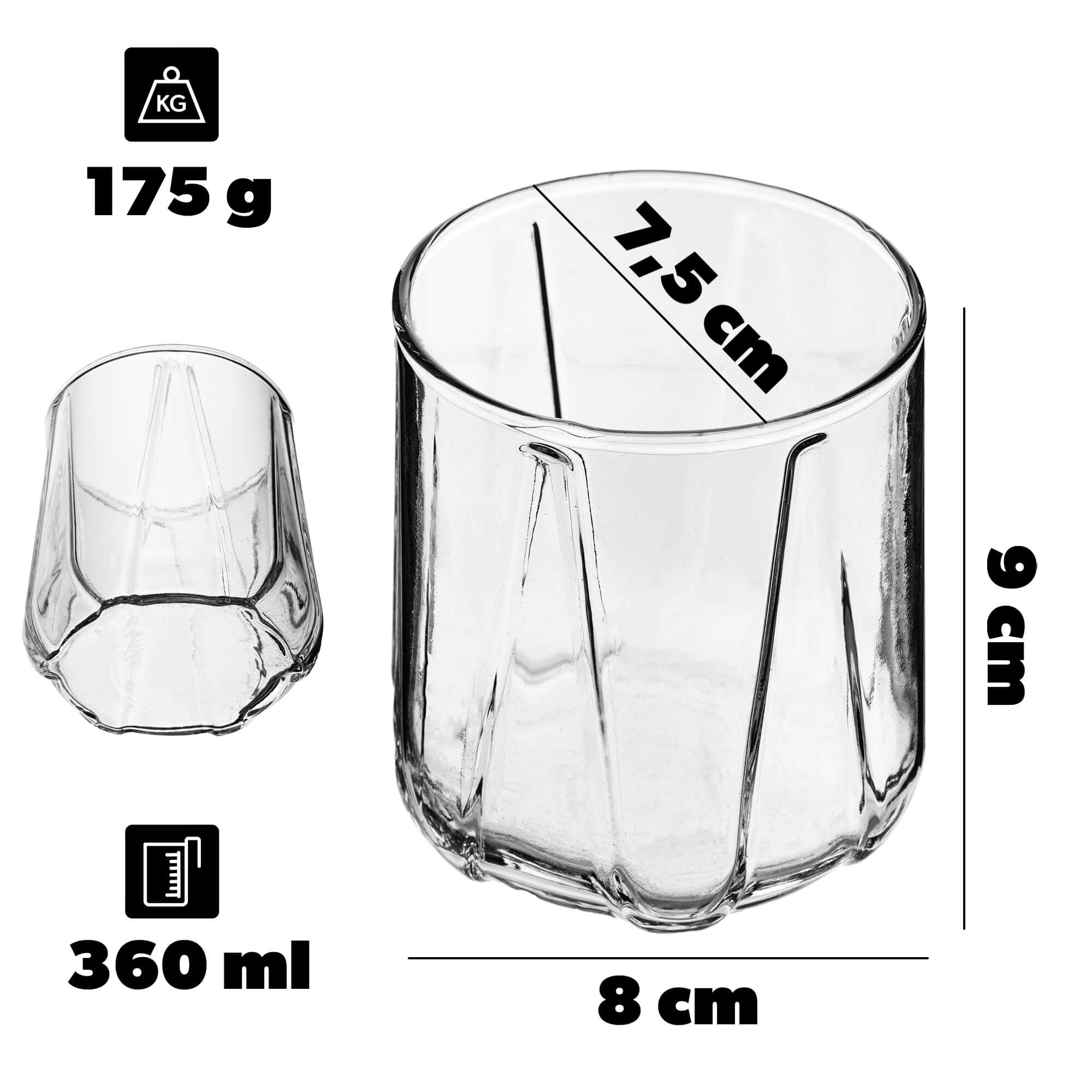 Szklanka do drinków i napojów Molinella 360 ml 1 szt.