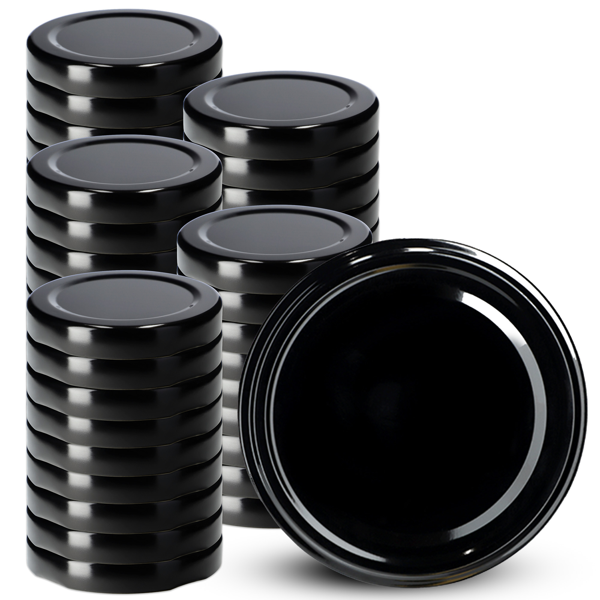 Metalowe wieczka do słoików 50szt fi 58mm czarne