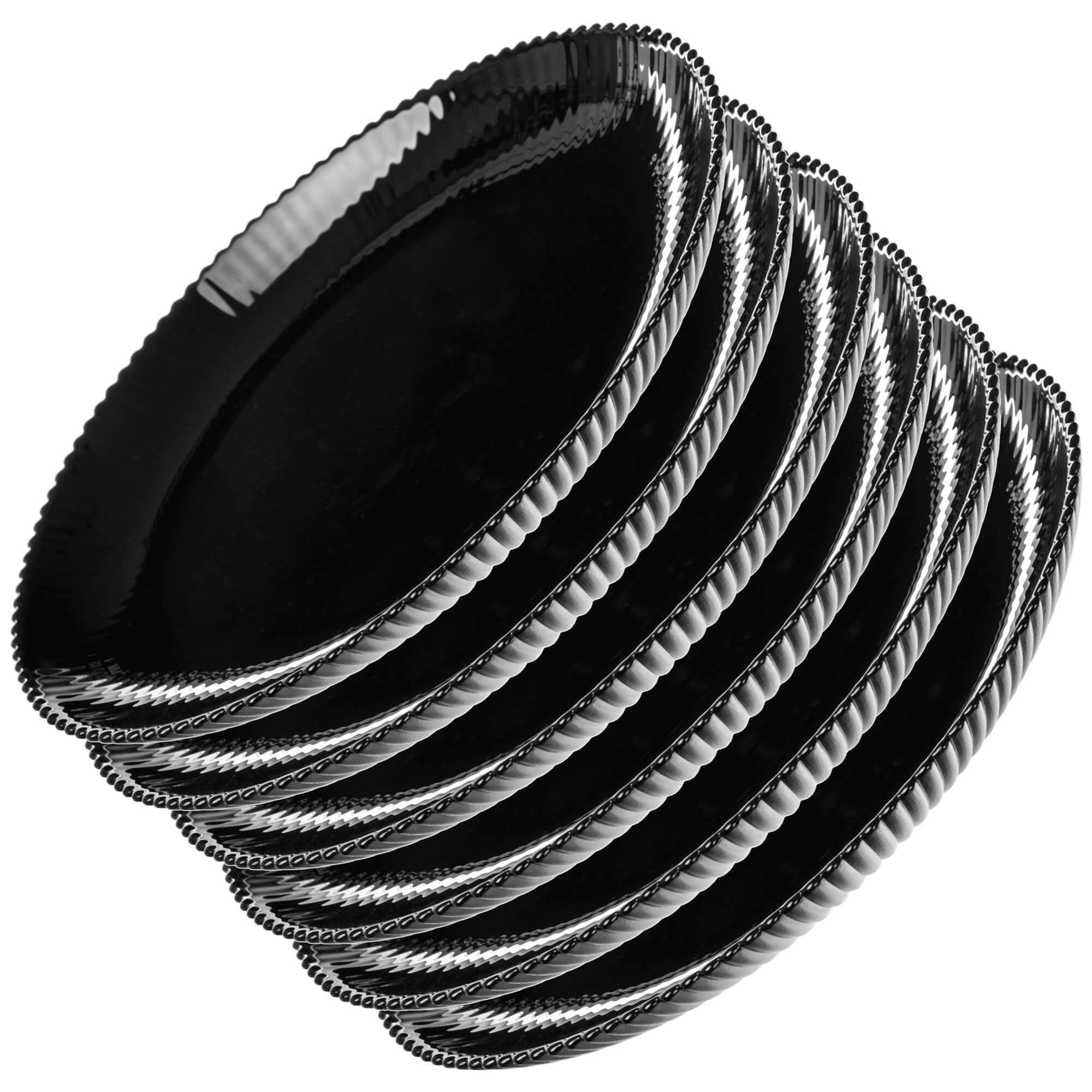 Talerz deserowy Regno 19 cm czarny 6 szt.