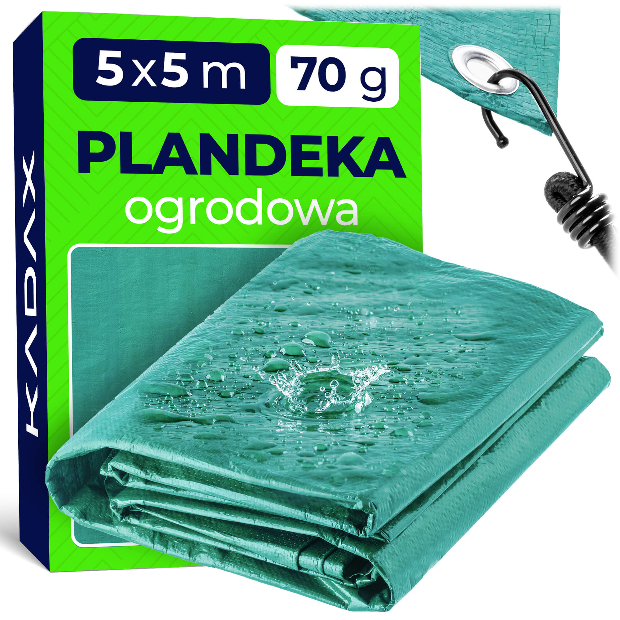 Plandeka ogrodowa Nole 5 x 5 m, zielona