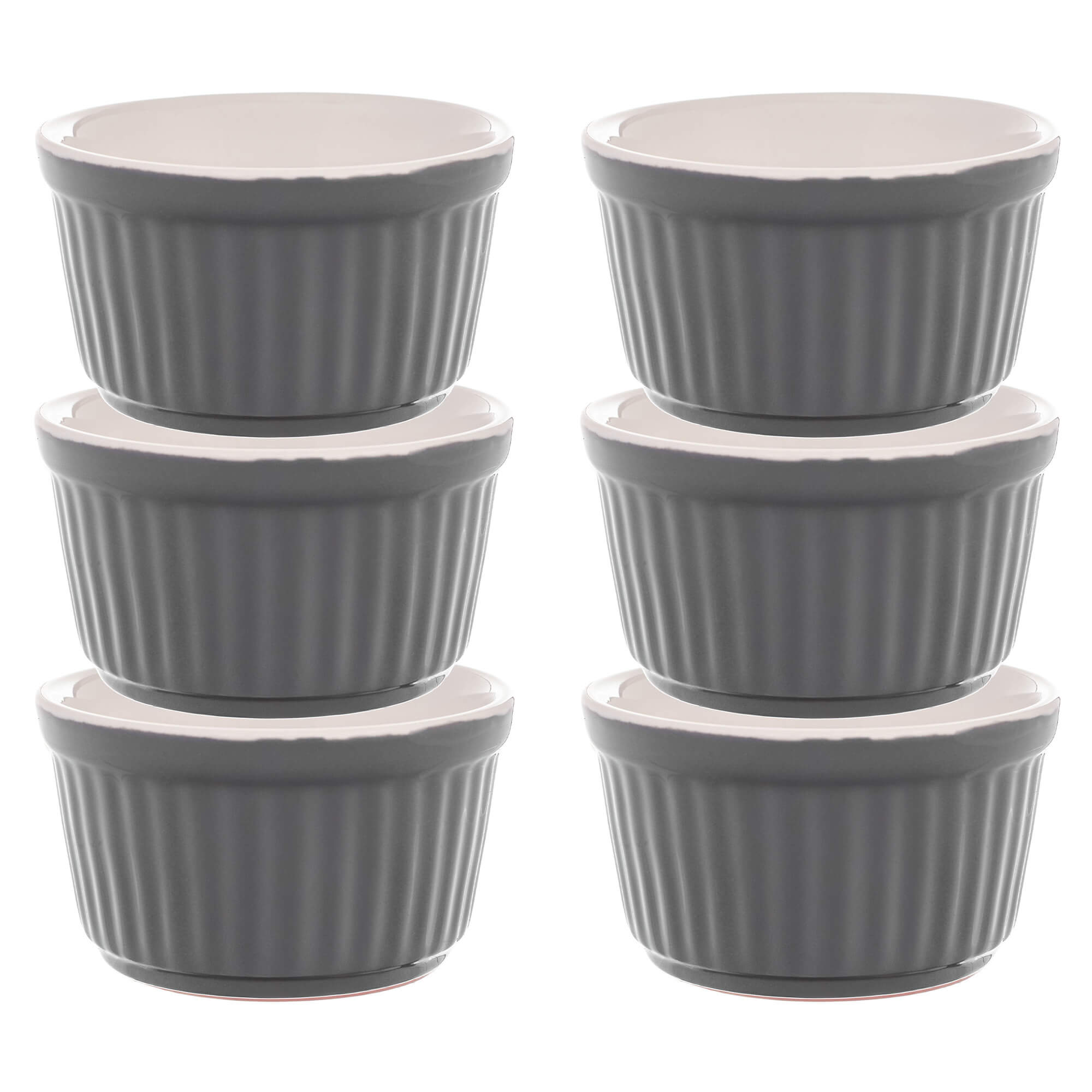 Naczynie ceramiczne do zapiekania Maes 9 x 5 cm szare 6 szt.