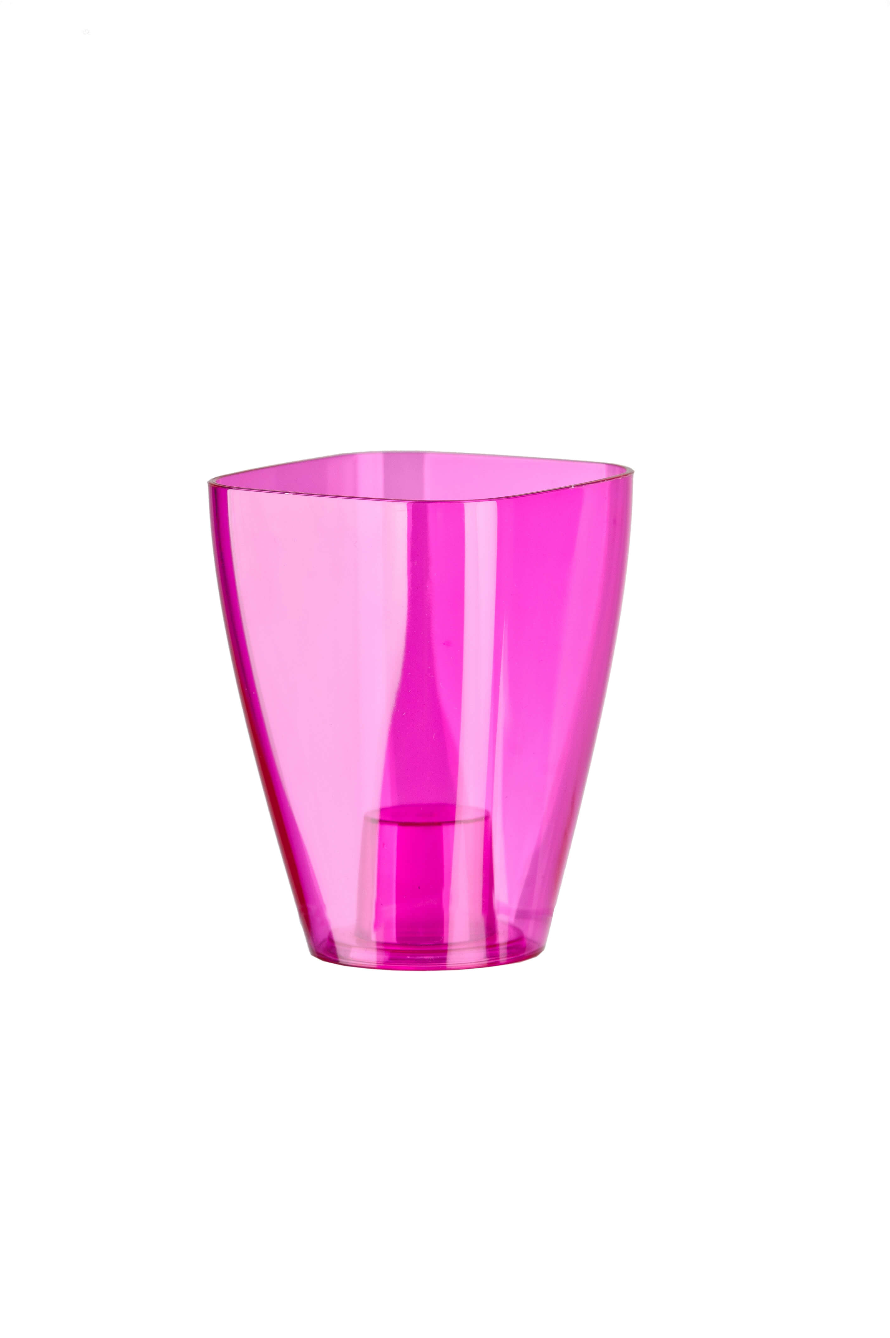 Doniczka kwadratowa Menfi 9 cm, różowa