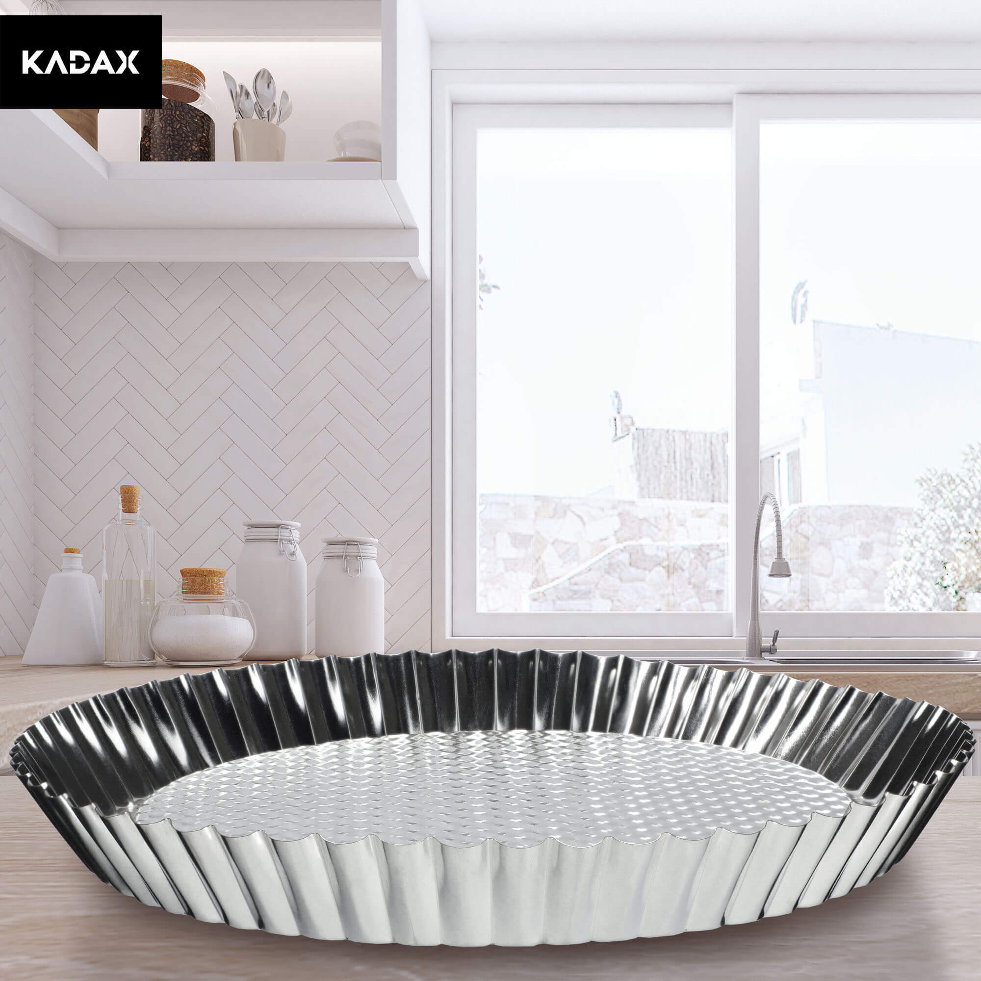 Forma karbowana do pieczenia tarty 28 x 3 cm