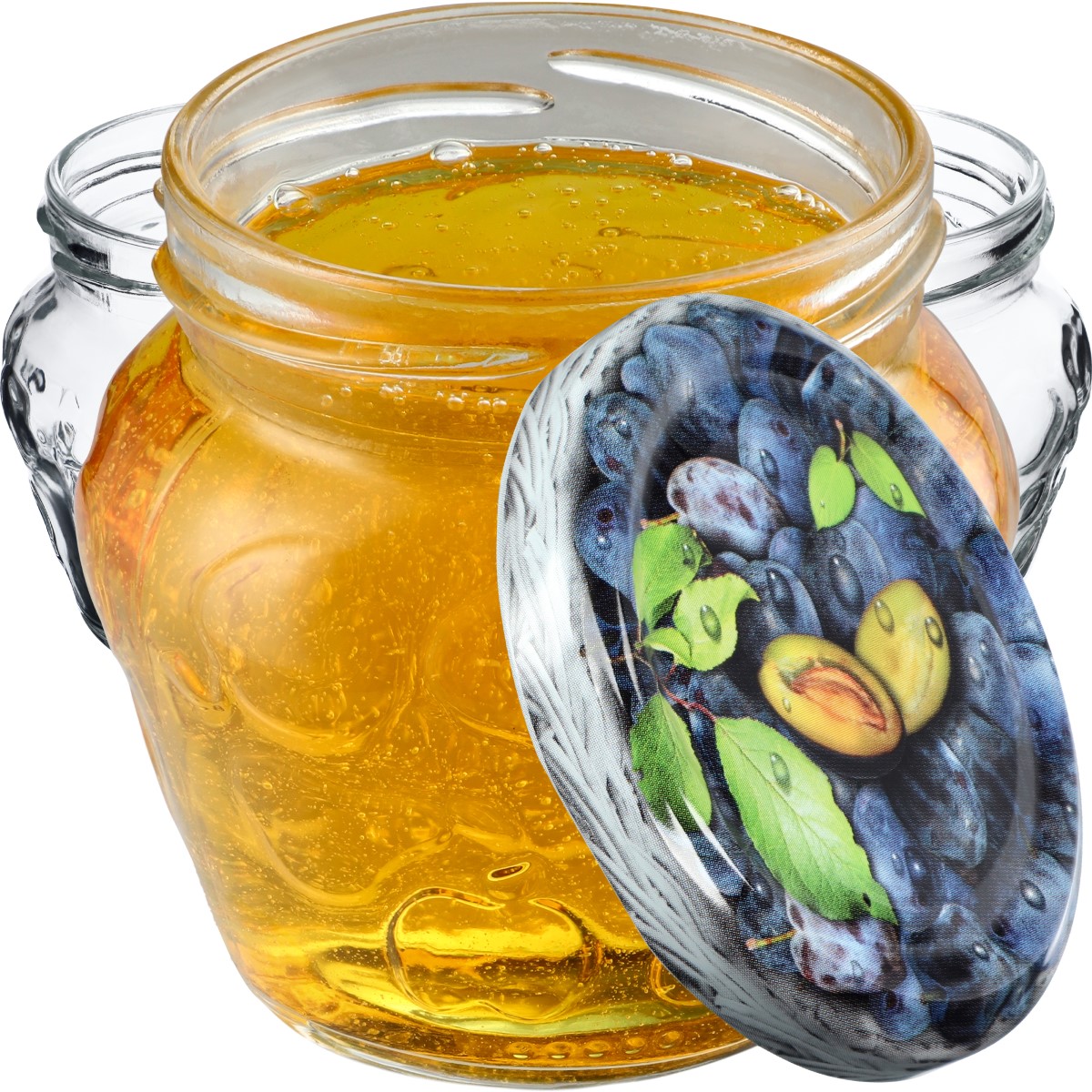 Słoiki Kemi 200ml 50szt 66mm + wieczka "Śliwki"