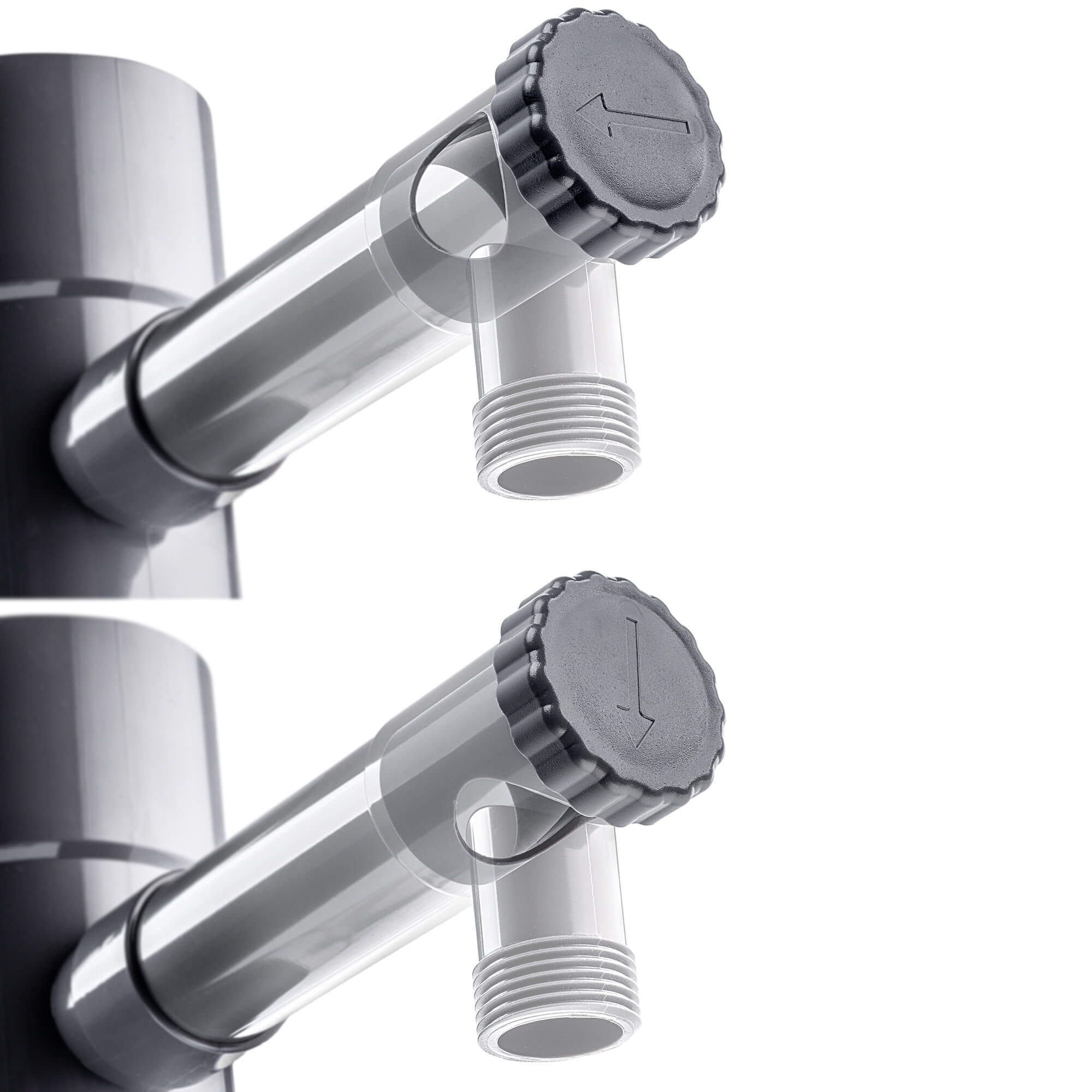 Zbieracz wody deszczowej Nancras z zaworem, 100 mm, szary