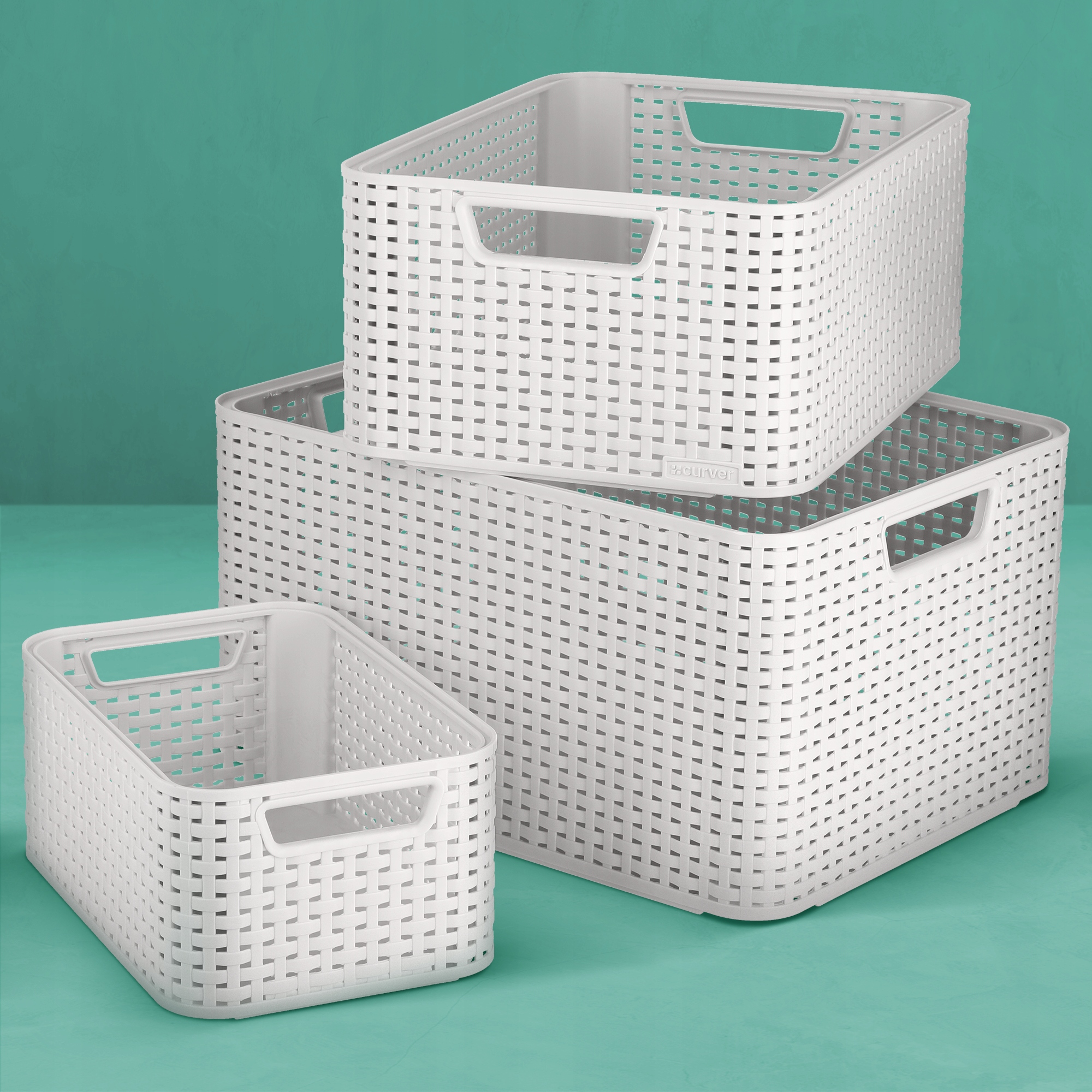 Pojemnik do przechowywania z pokrywką Curver Style 30L, jasny szary