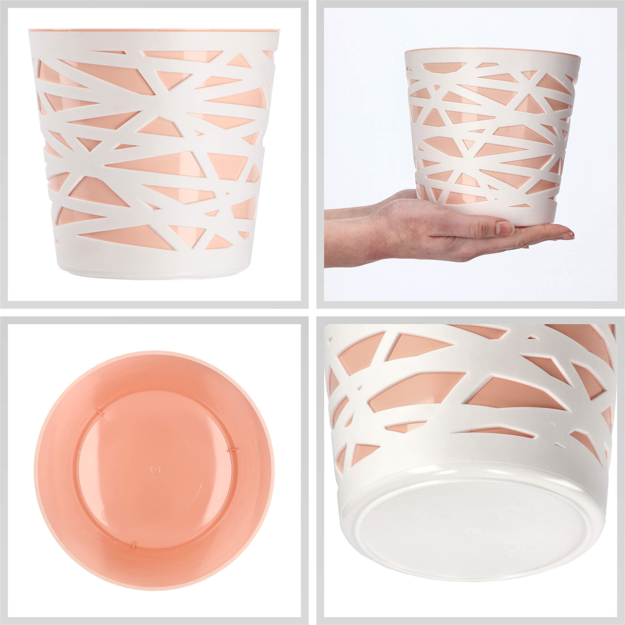 Doniczka z wkładem Rusio 15 cm, beżowa