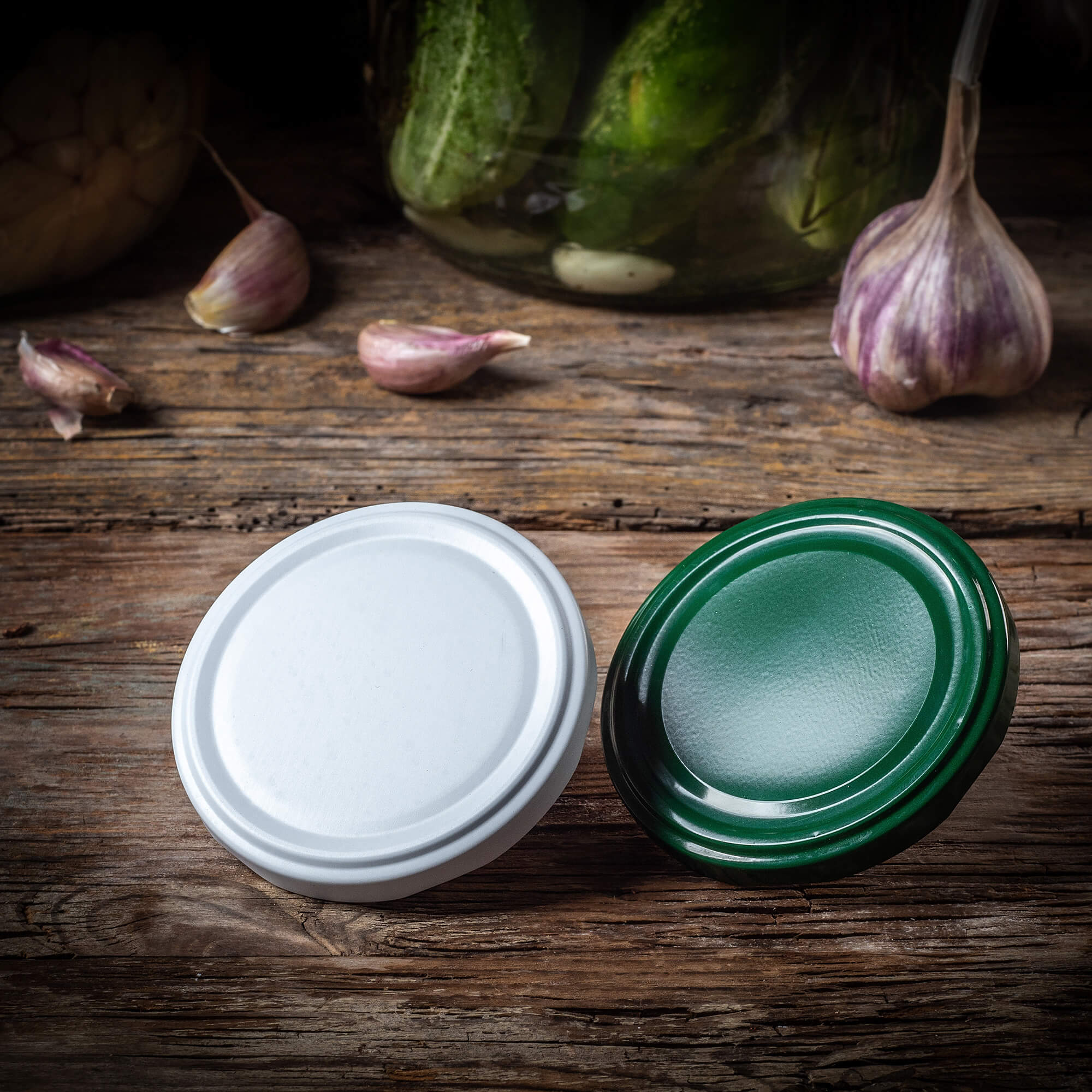 Szklany słój Boro 1,7L 89mm + wieczko "Czarna koronka" 12 szt.