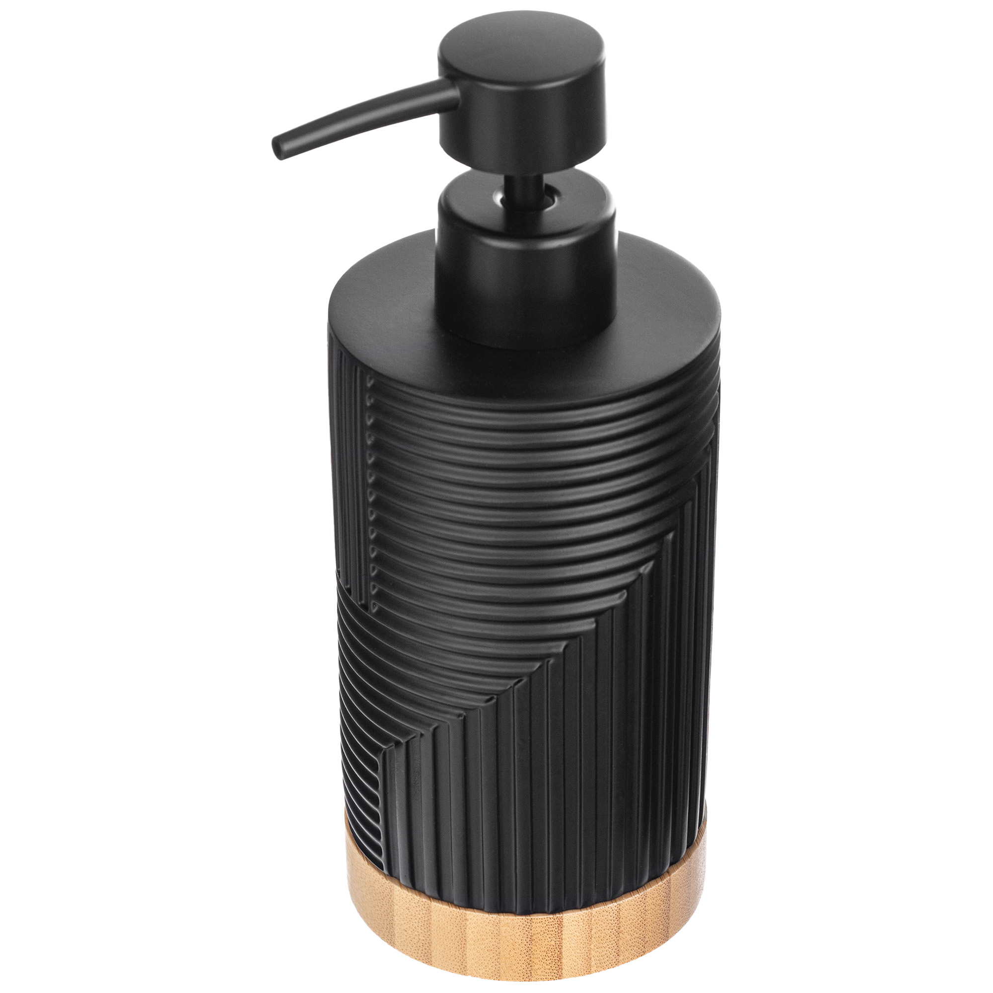 Zestaw Lunel dozownik na mydło+kubek łazienkowy+szczotka WC czarny