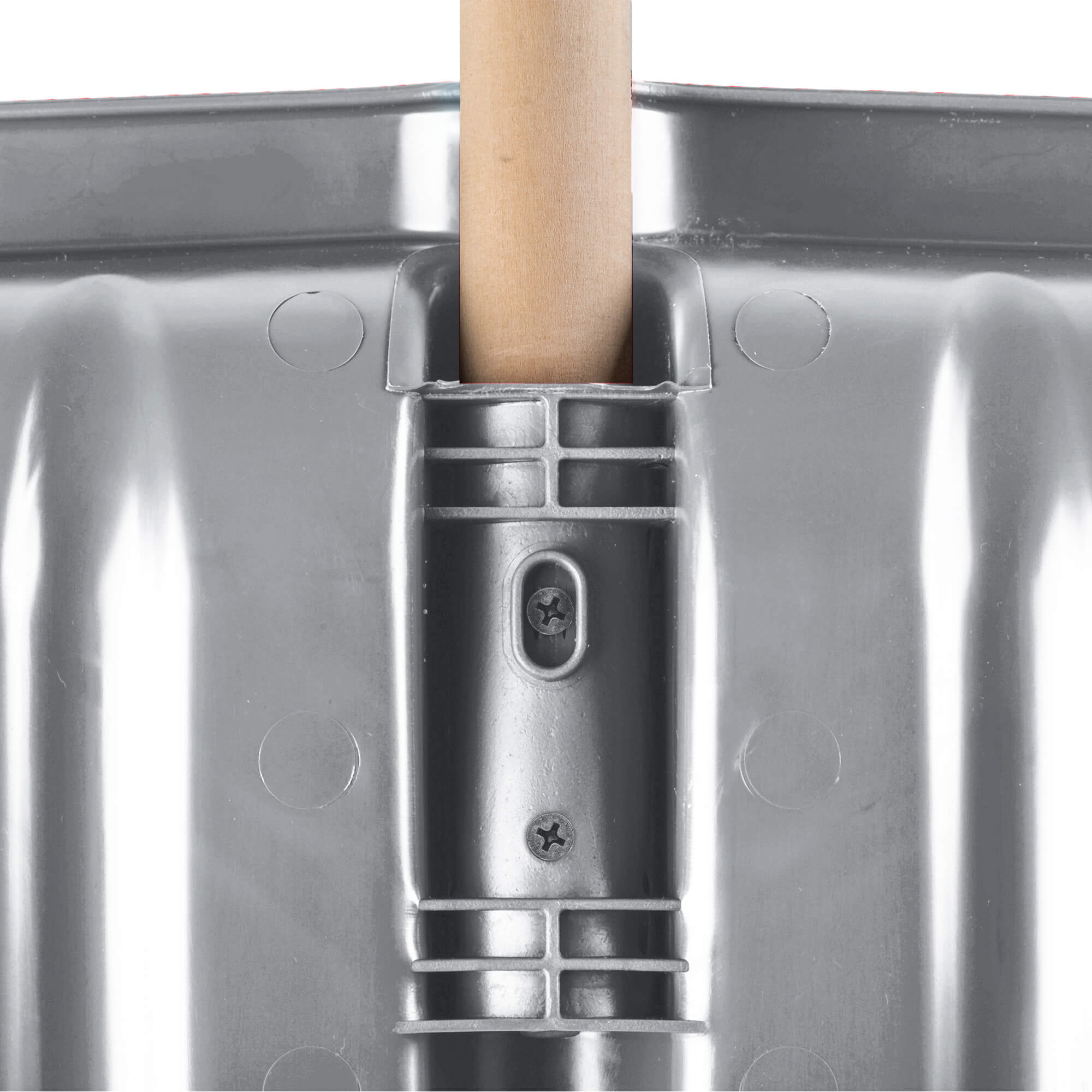 Zestaw do odśnieżania łopata do śniegu trzon drewniany srebrna + szufla łopata do śniegu czarna