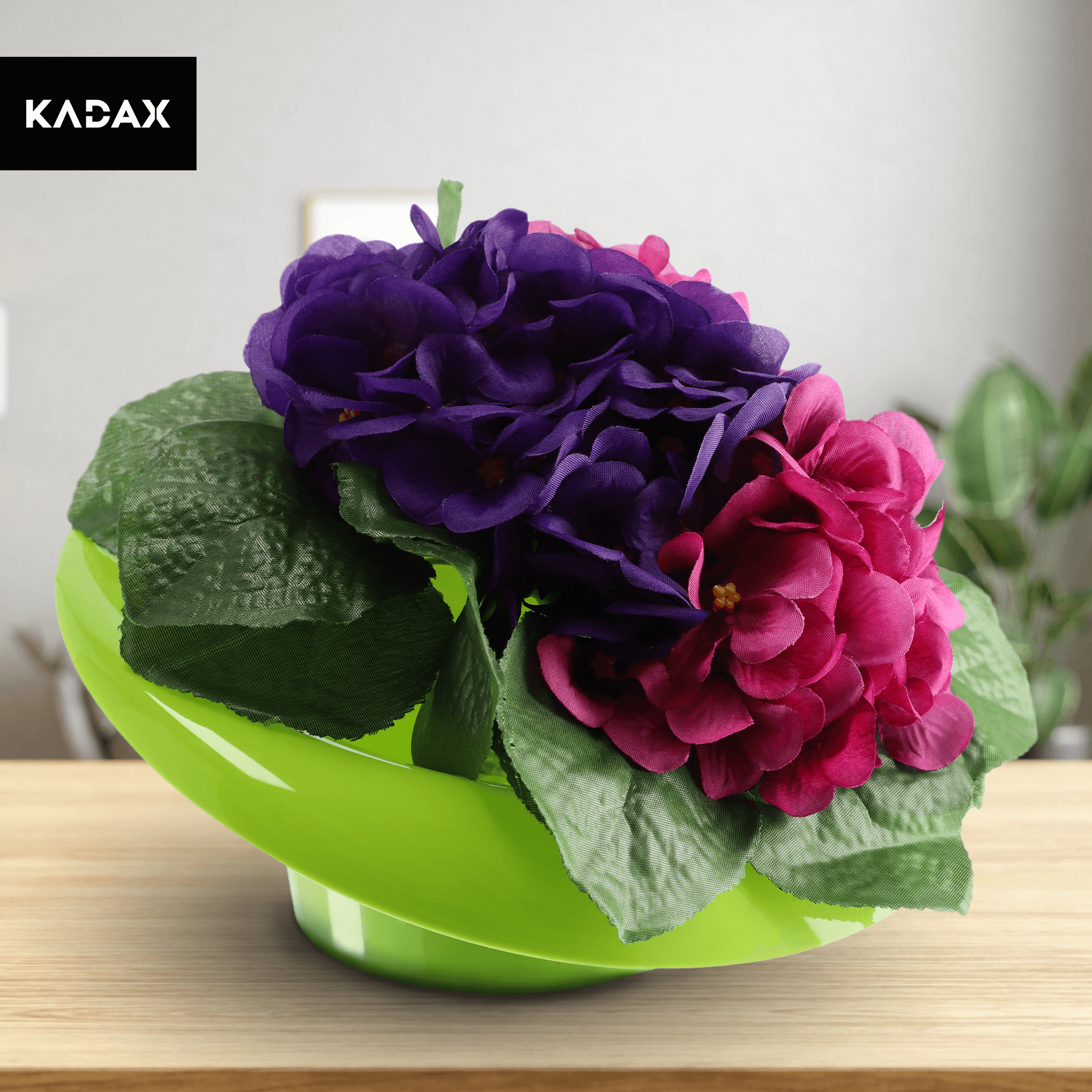Ikebana na kwiaty okrągła 8 x 17 cm, zielona