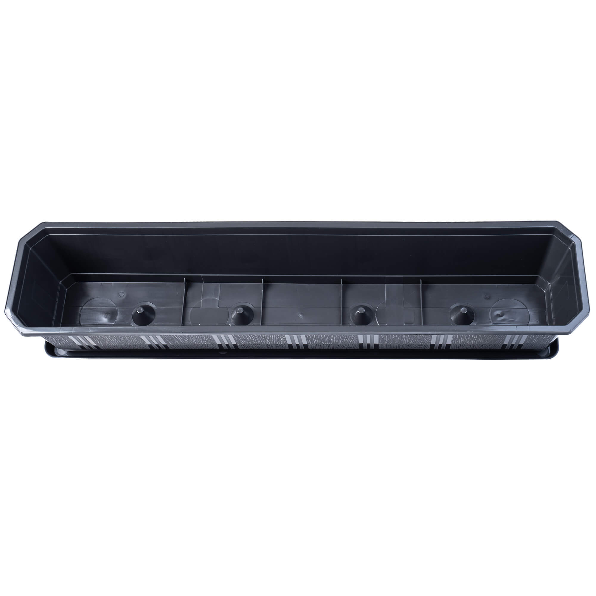 Doniczka balkonowa na kwiaty Trani 80 cm, grafit