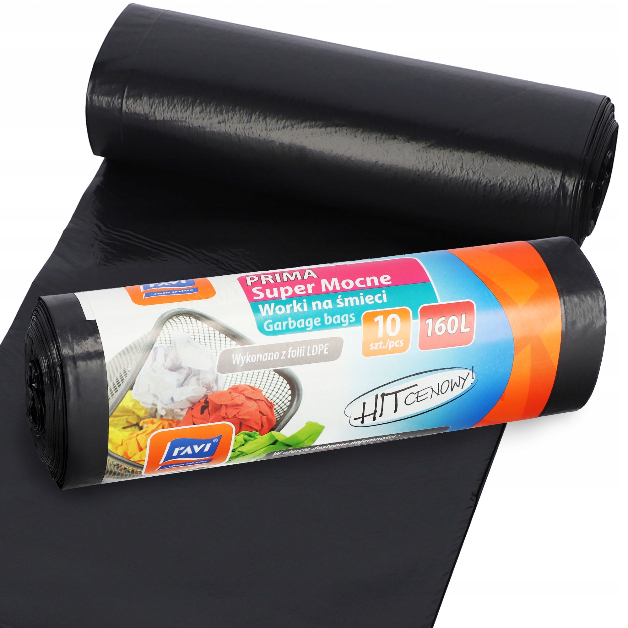Worki na śmieci Ravi Prima Super Mocne 160L, 10 szt.
