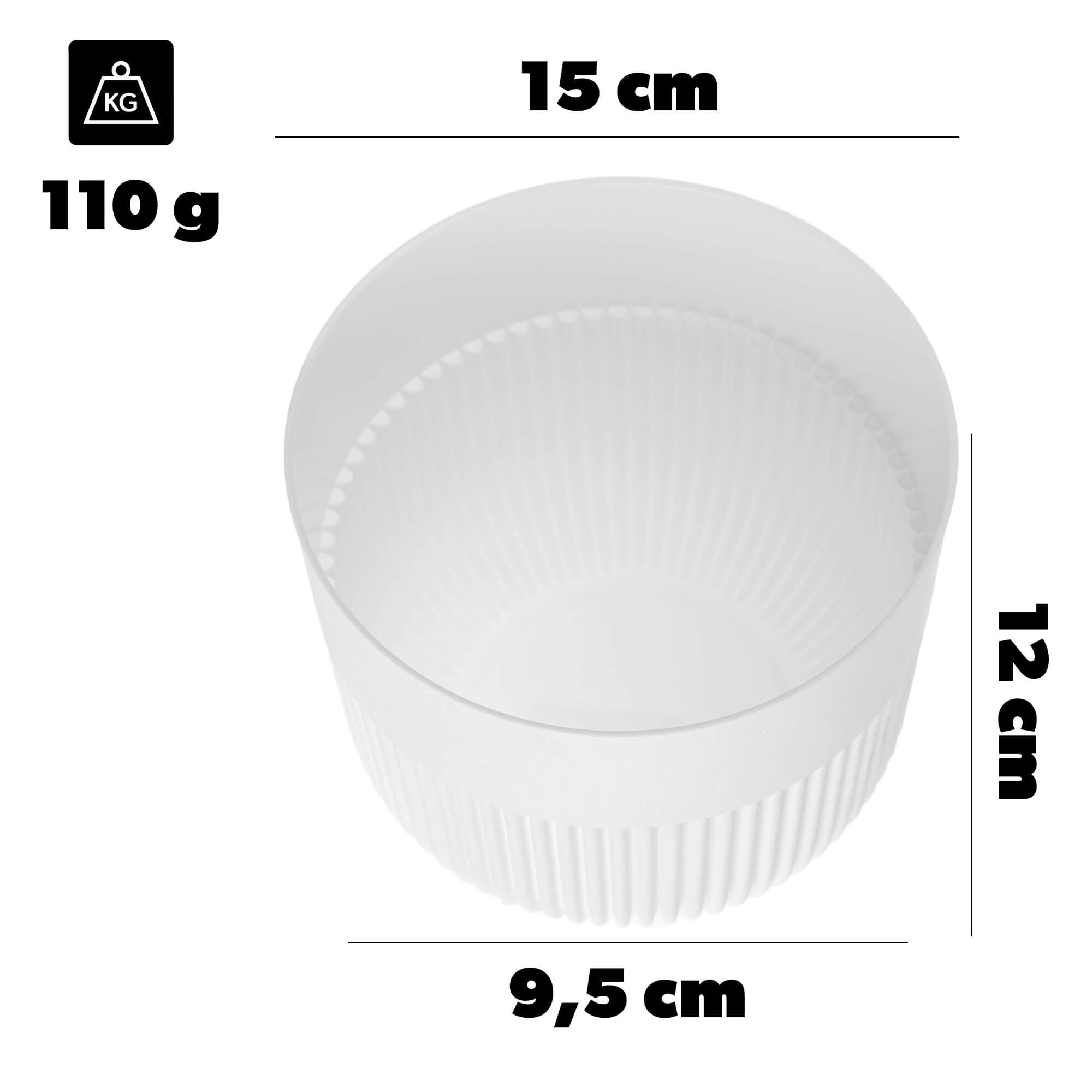 Doniczka osłonka Ornon 15 cm biała