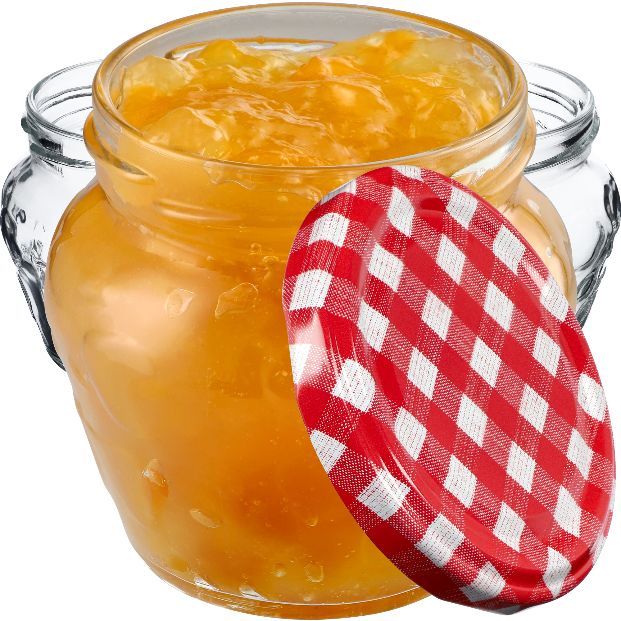 Słoiki Kemi 200ml 20szt 66mm + wieczka "Czerwona Krata"