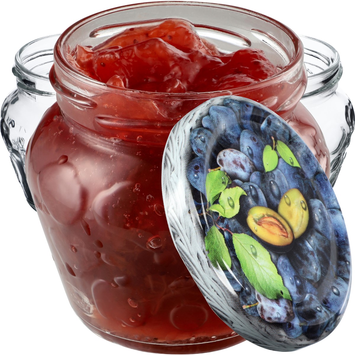 Słoiki Kemi 200ml 50szt 66mm + wieczka "Śliwki"