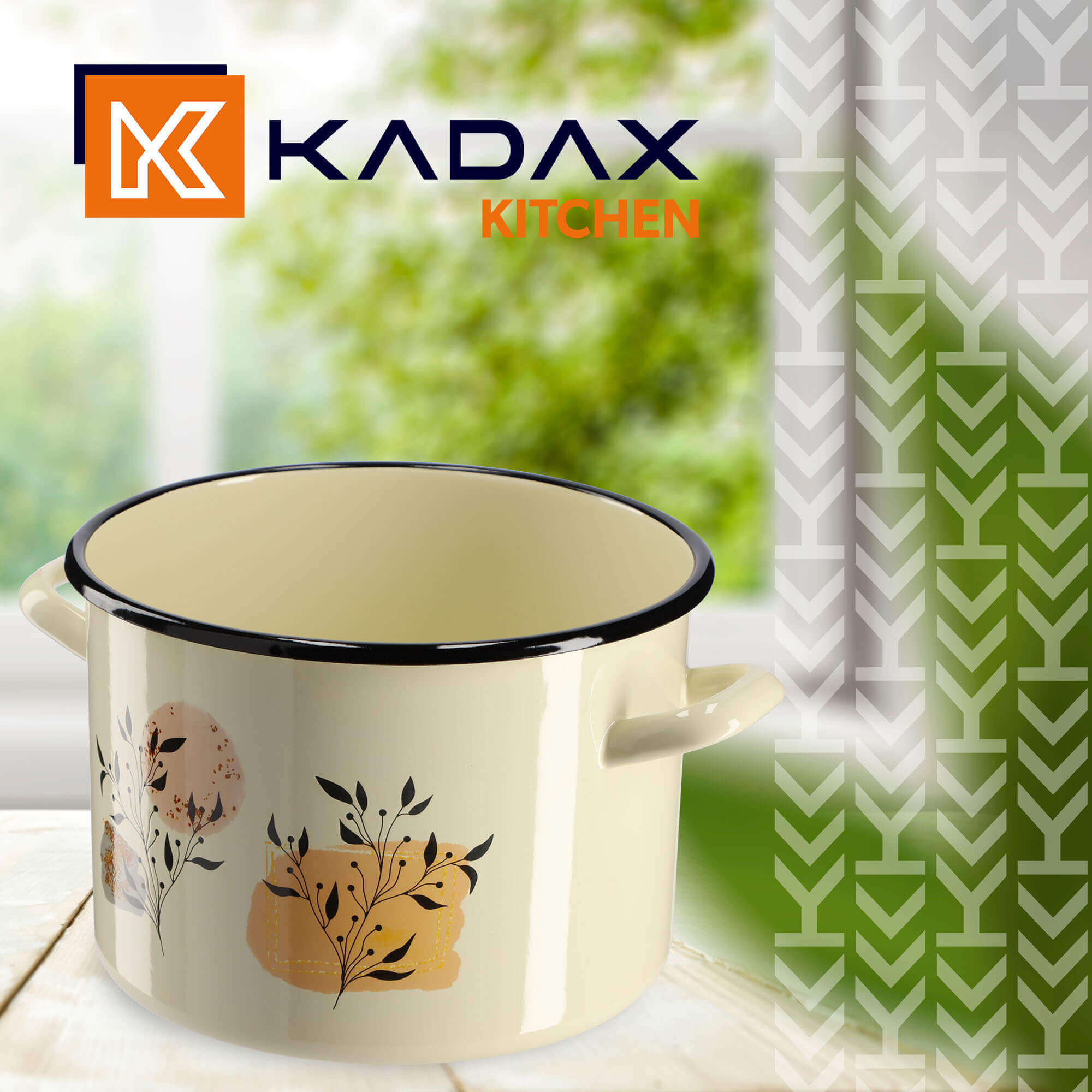 Garnek Emaliowany Luca 3.4L, liście