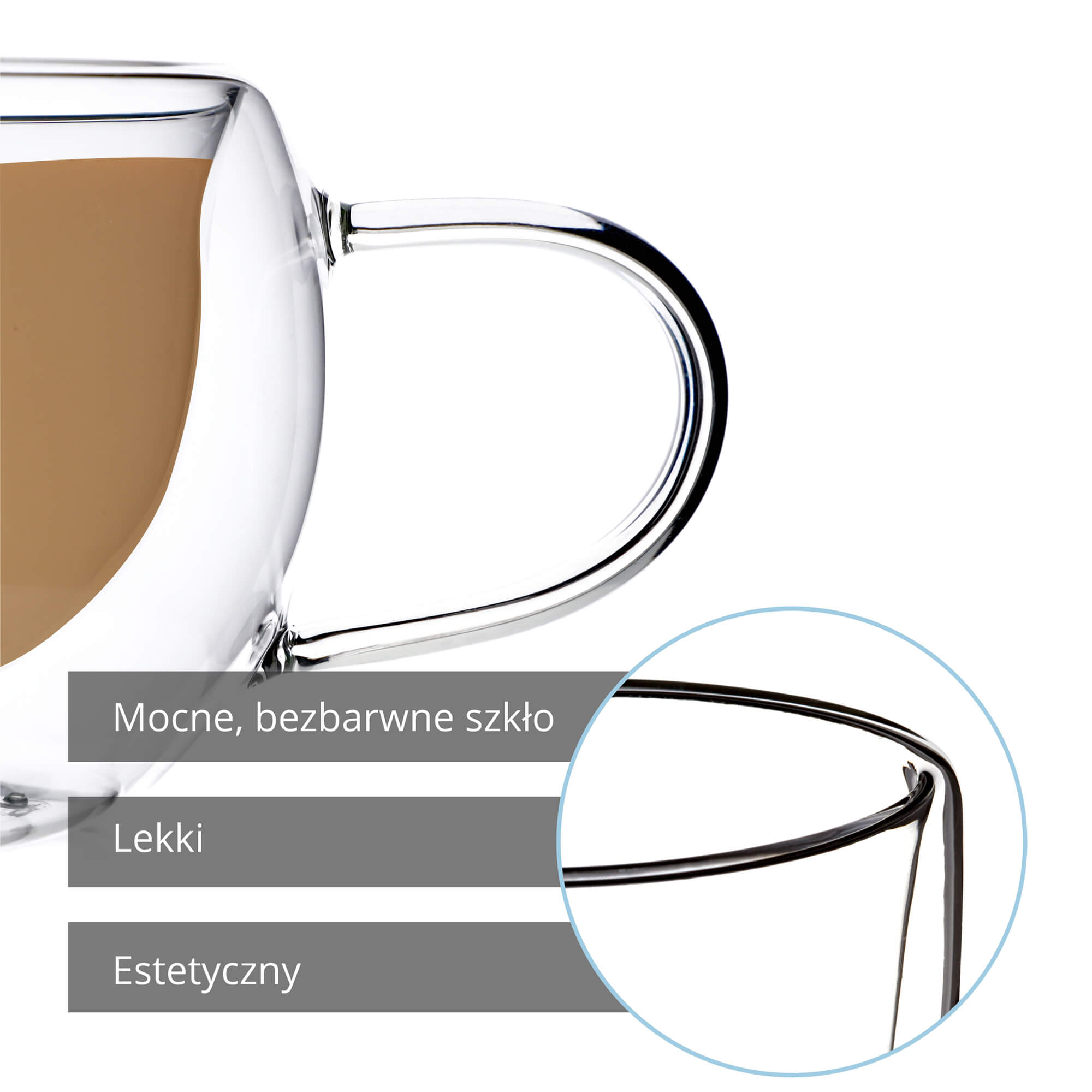 Filiżanki termiczne z podwójną ścianką Forli 280 ml, 6 szt.