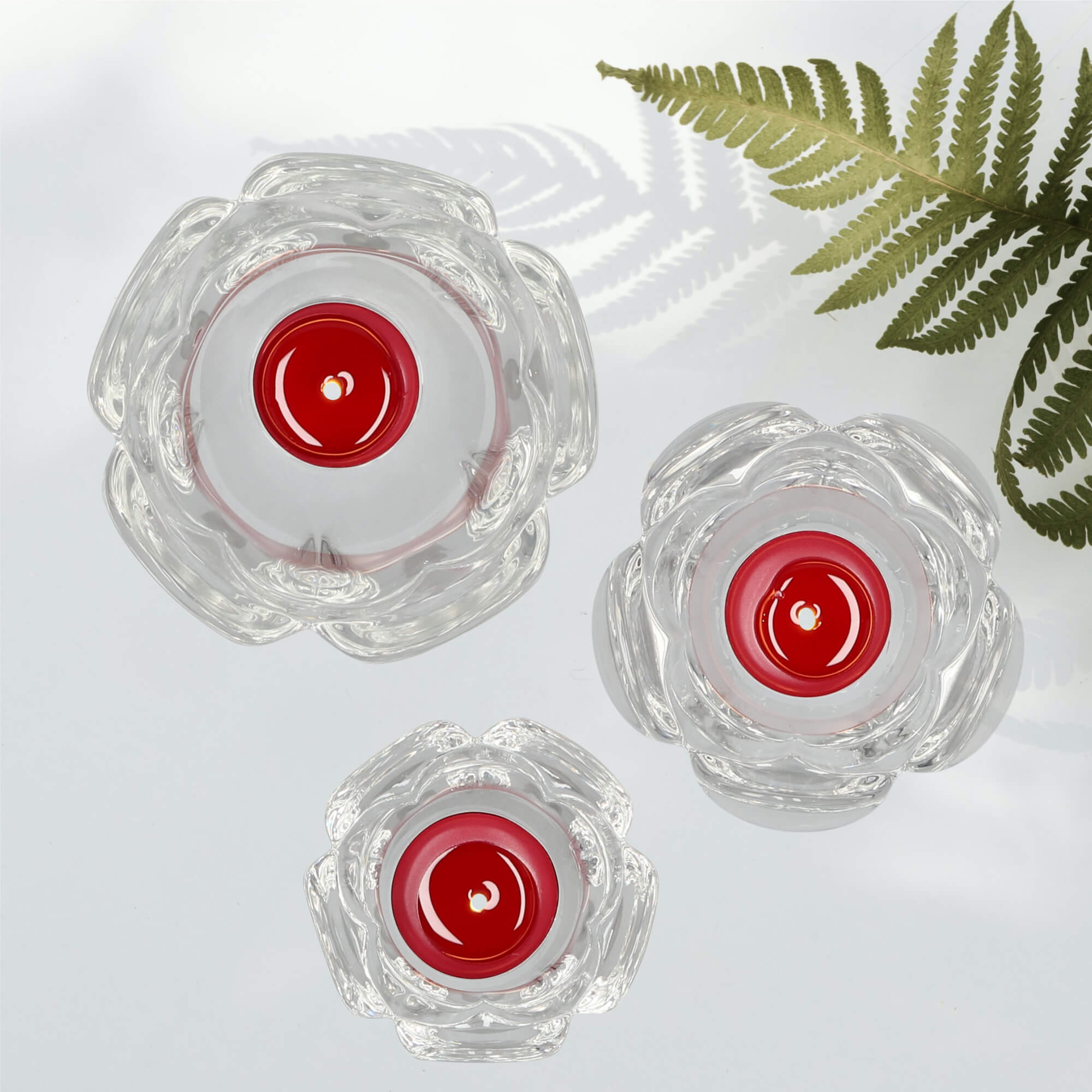 Szklany świecznik dekoracyjny 9 x 6 cm