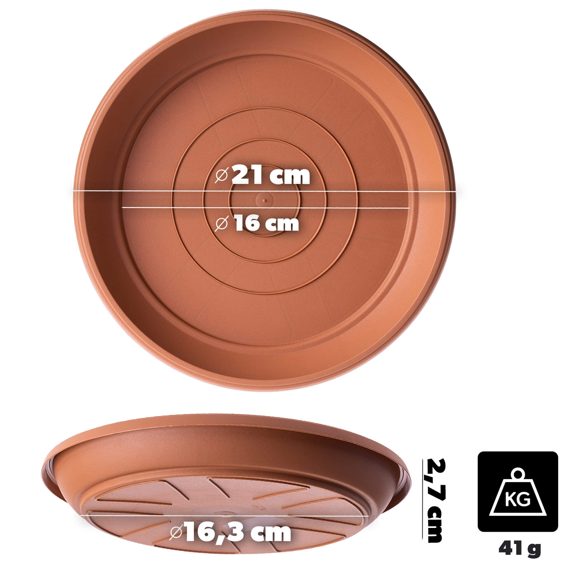 Podstawka do doniczek Lyot terakota 21 cm 1 szt.