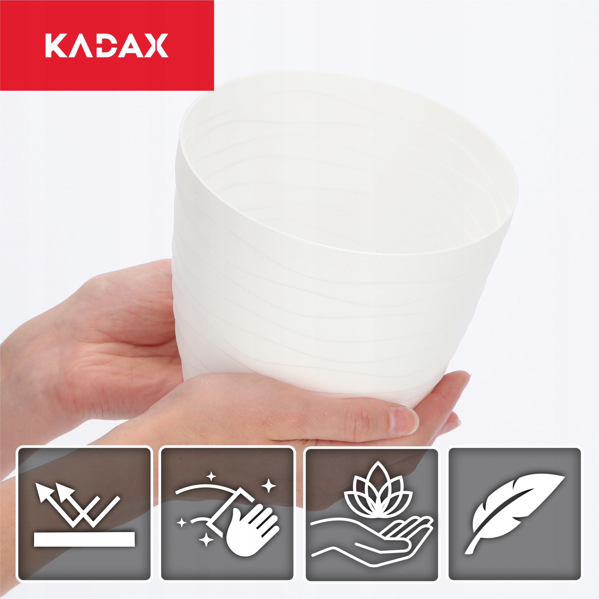 Doniczka okrągła Ufra 15 cm, biała