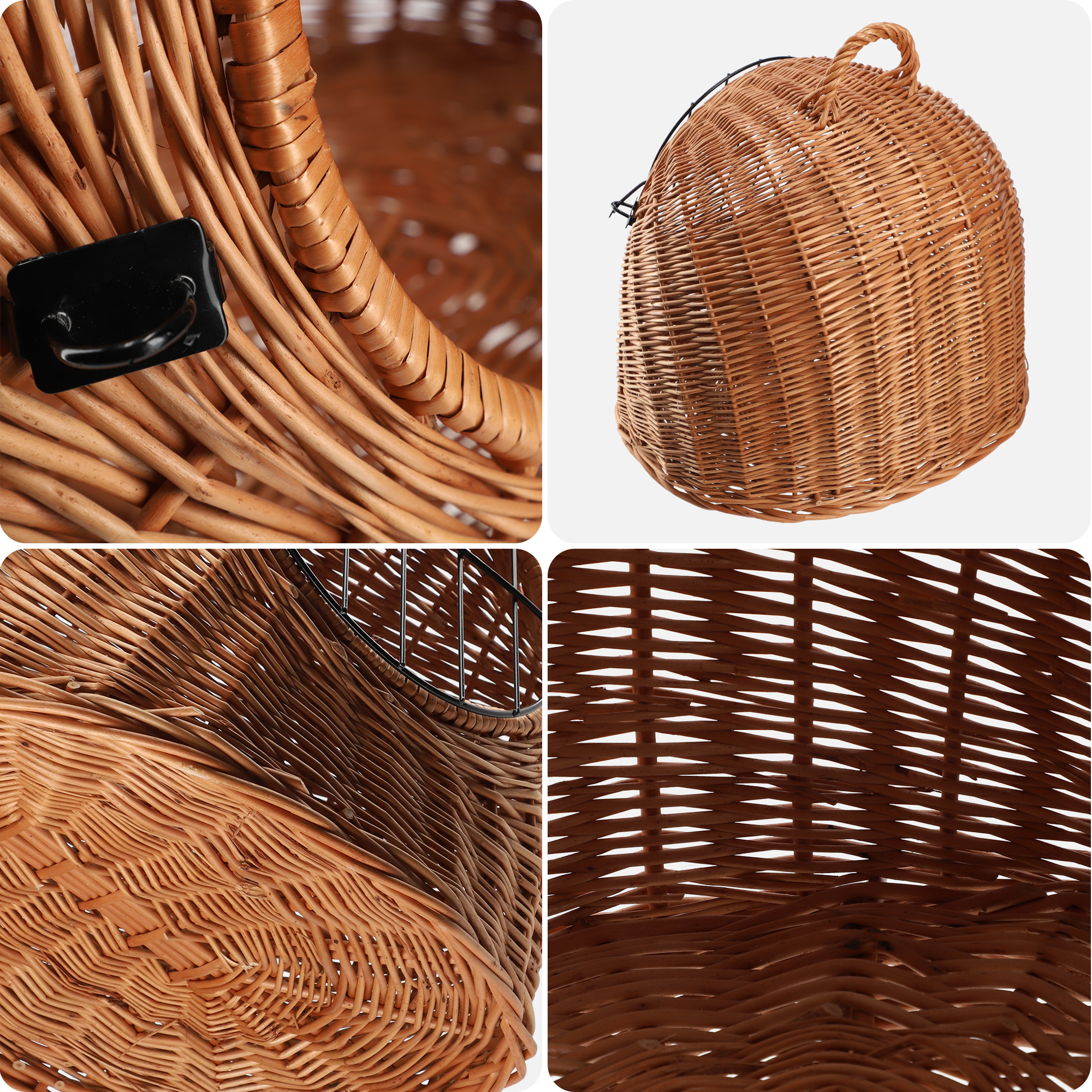 Transporter wiklinowy Marra 44 x 40 cm, brązowy