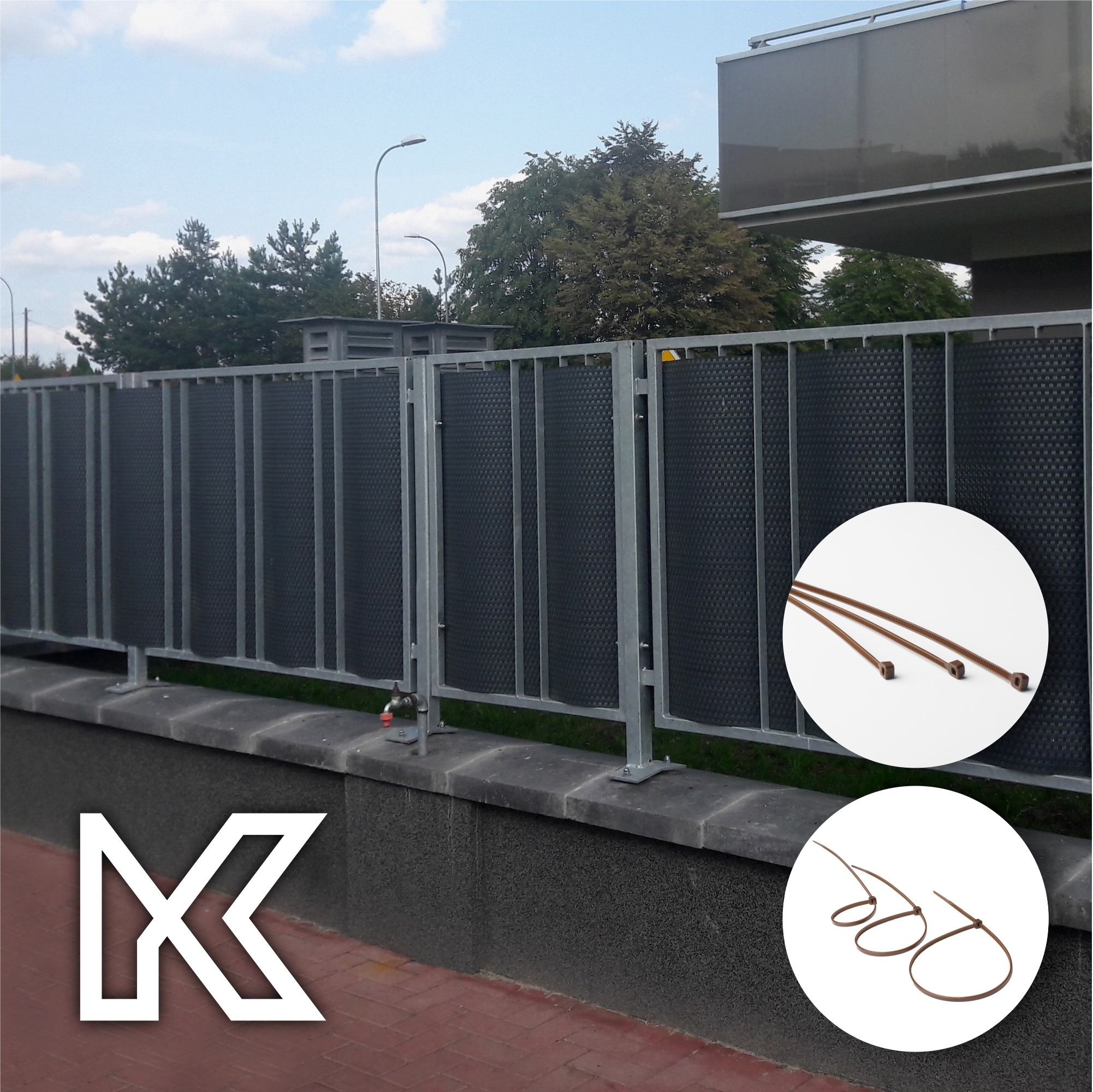 Osłona balkonowa Espa 100 x 100 cm, jasny szary