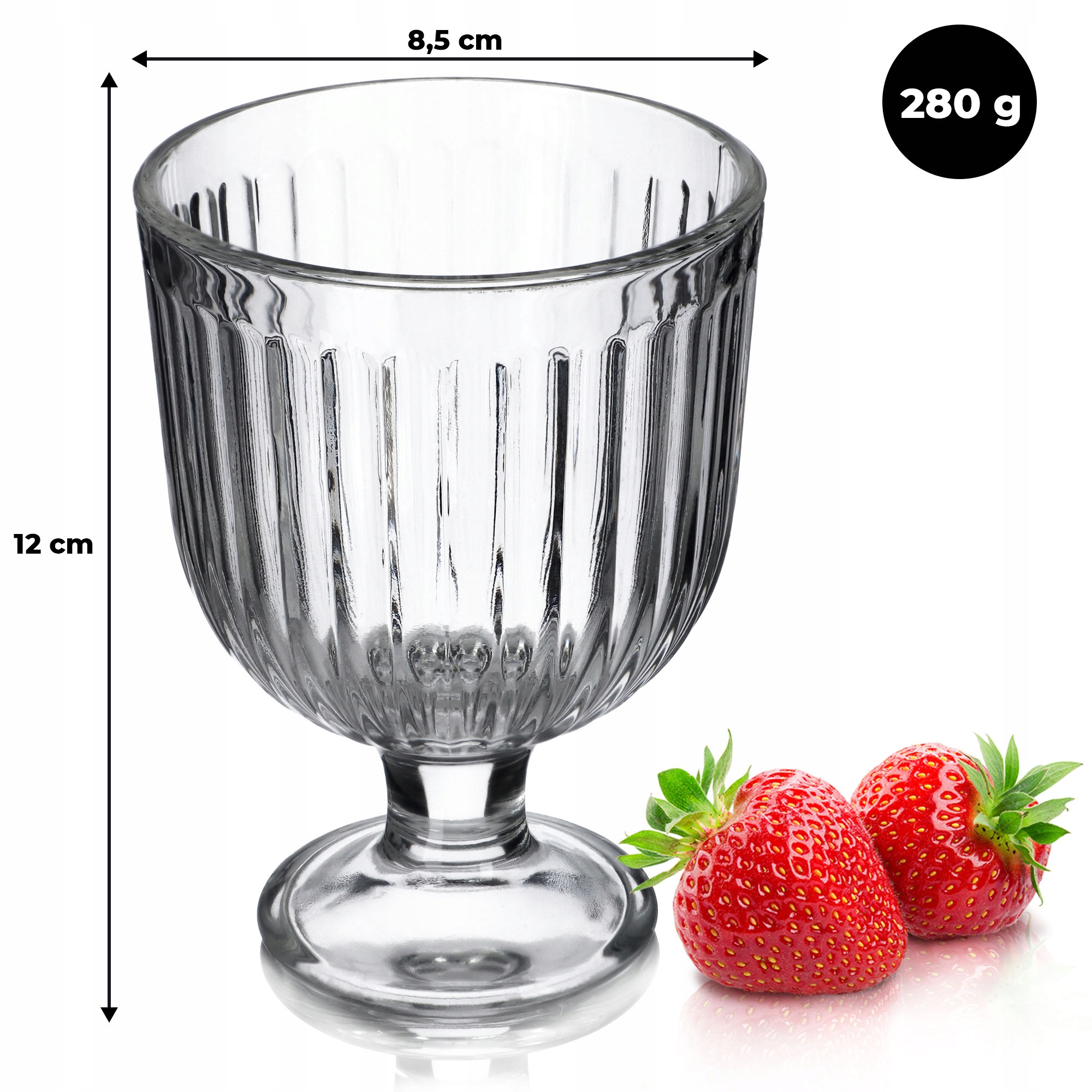 Pucharki do lodów i deserów Caro 280 ml 6 szt.