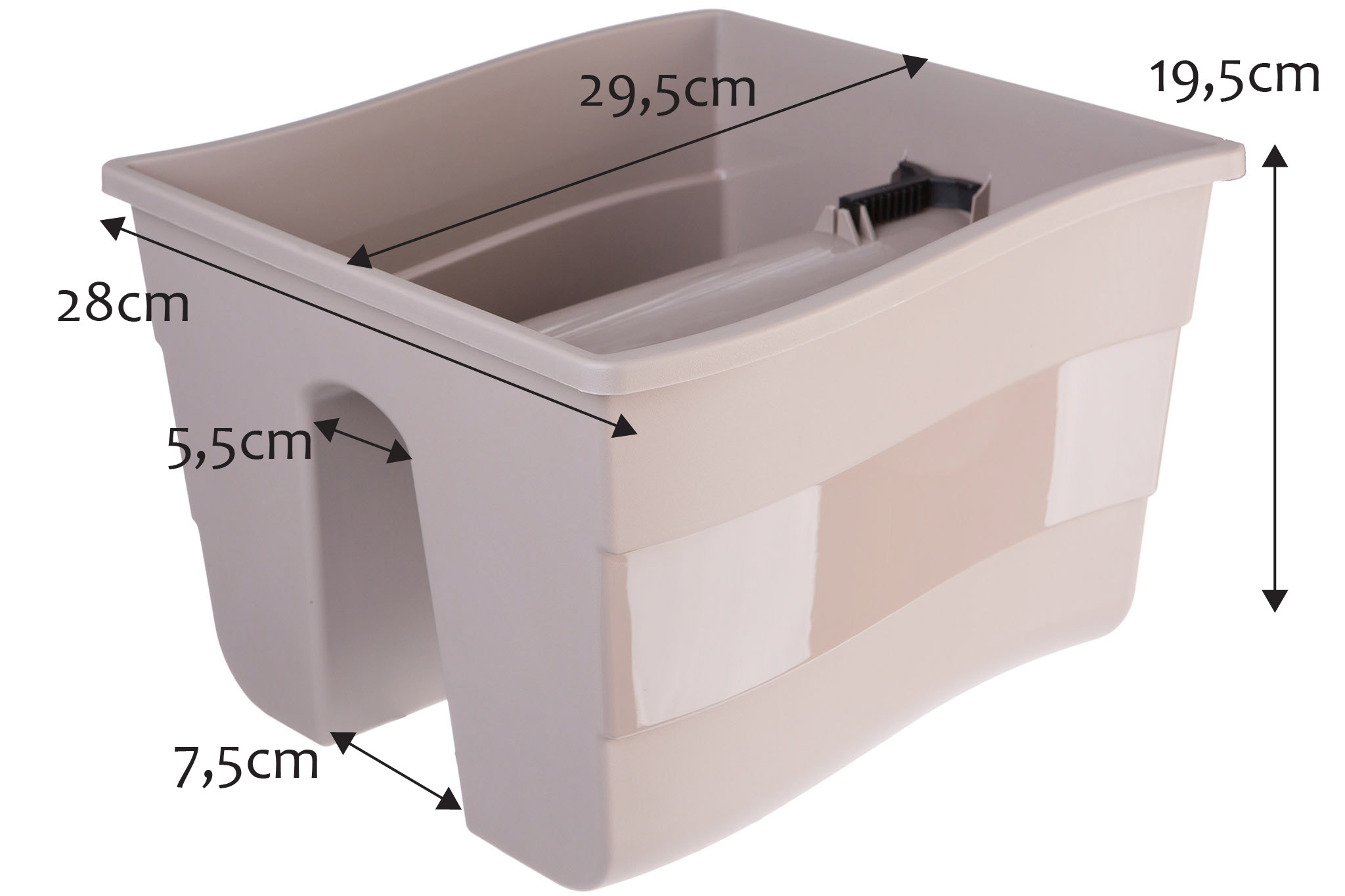 Skrzynka balustradowa Tervo 30cm beżowa