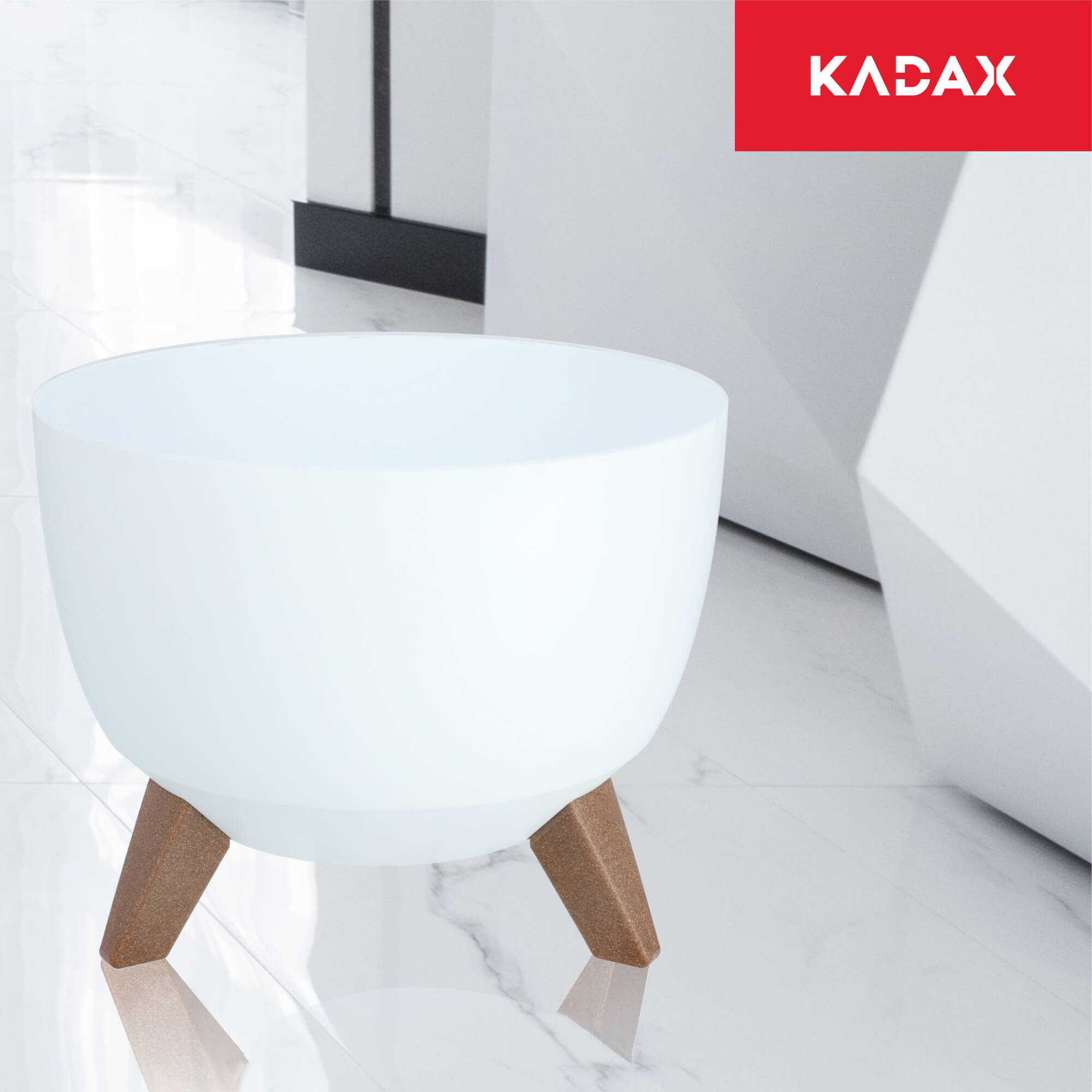 Misa na kwiaty z nóżkami Luri 29 cm, biała