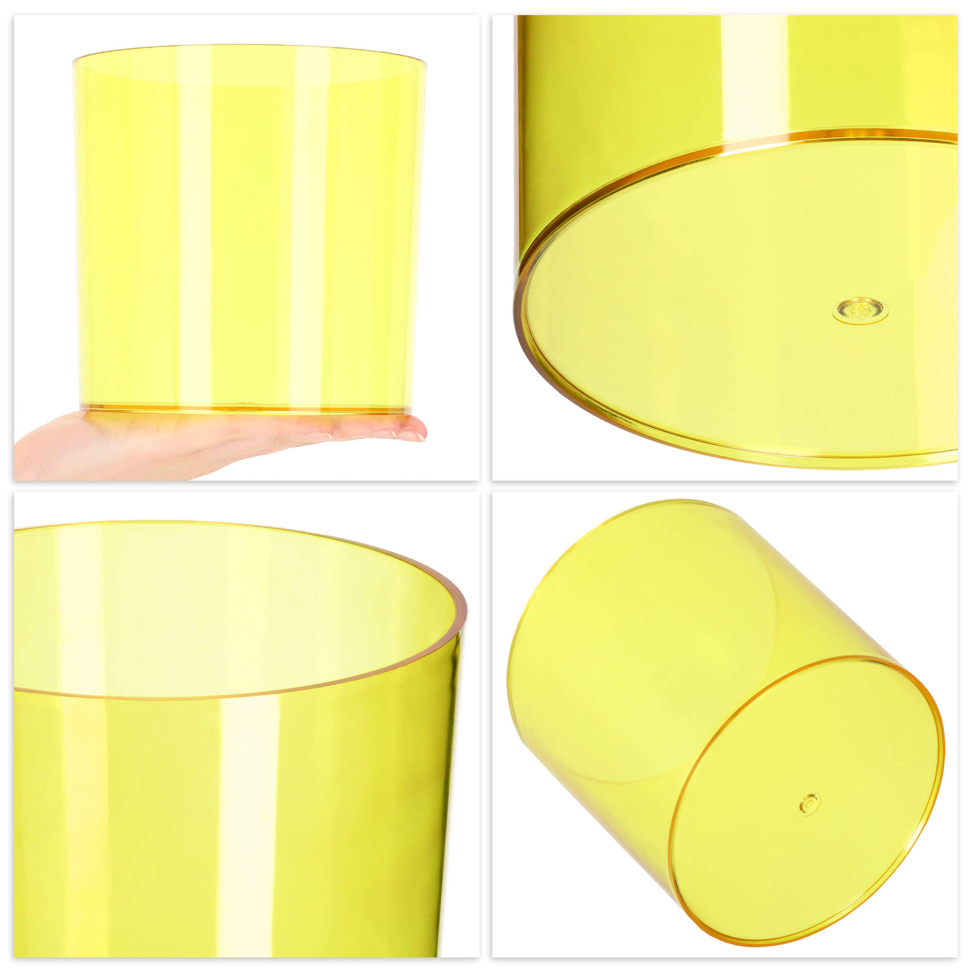 Doniczka na kwiatki okrągła Figari 15 cm, żółta
