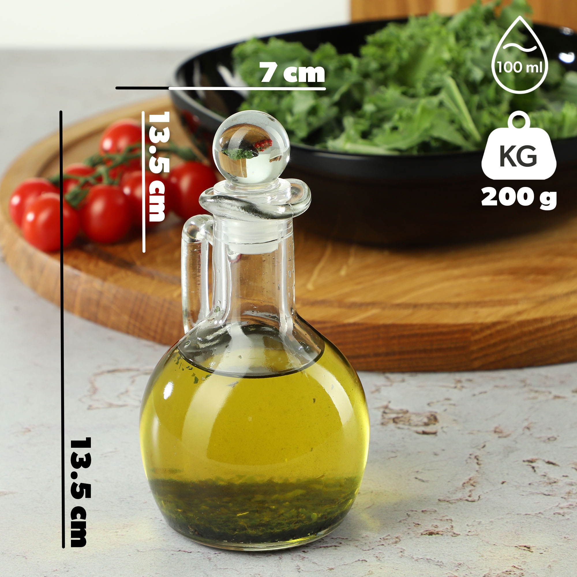 Butelka szklana Renaro z uchem, 100ml