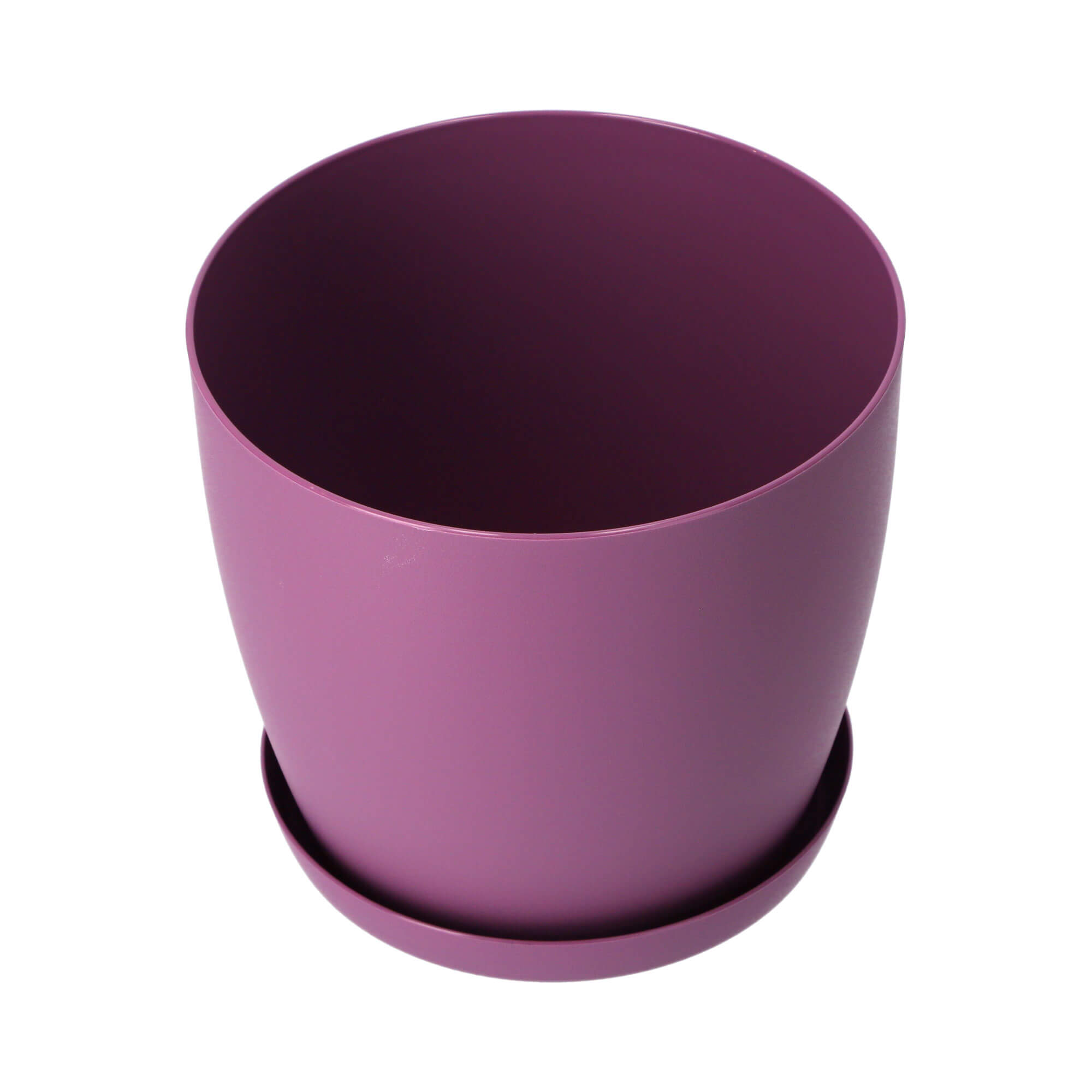 Doniczka Agen z podstawką 30 cm, matowa fioletowa