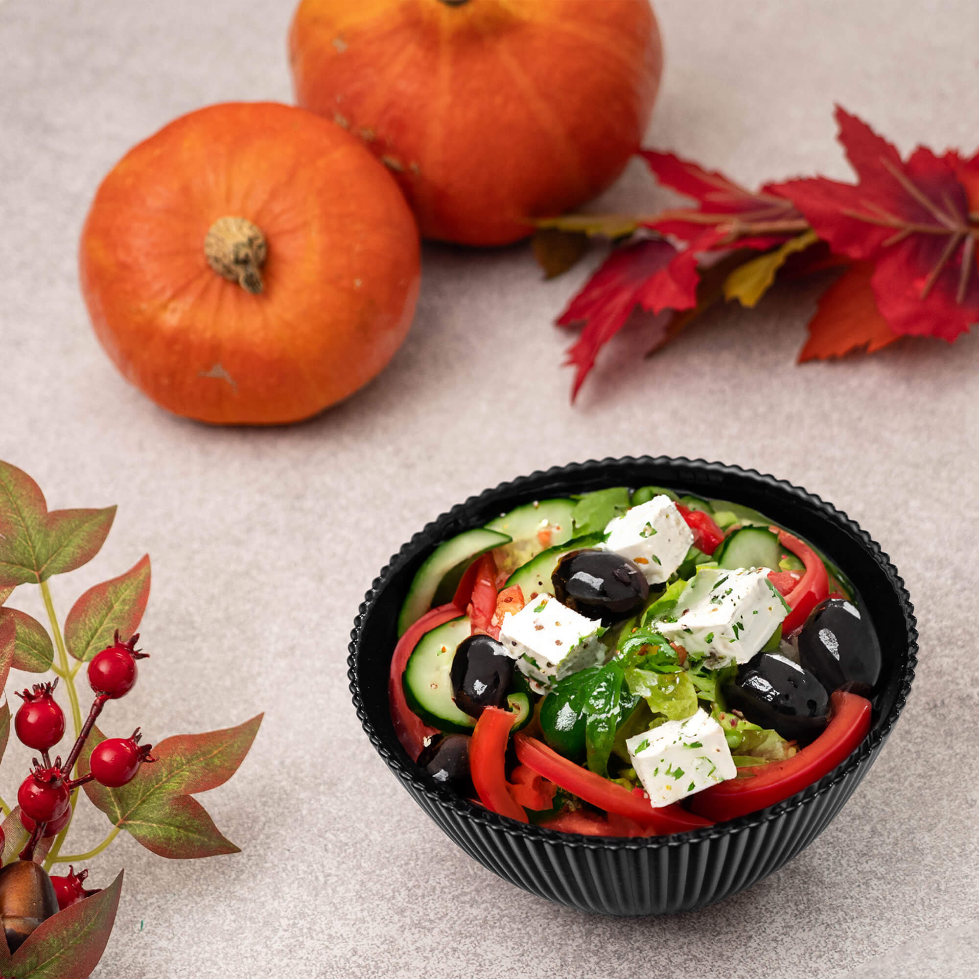 Salaterka szklana Regno 15.2 cm czarna 3 szt.