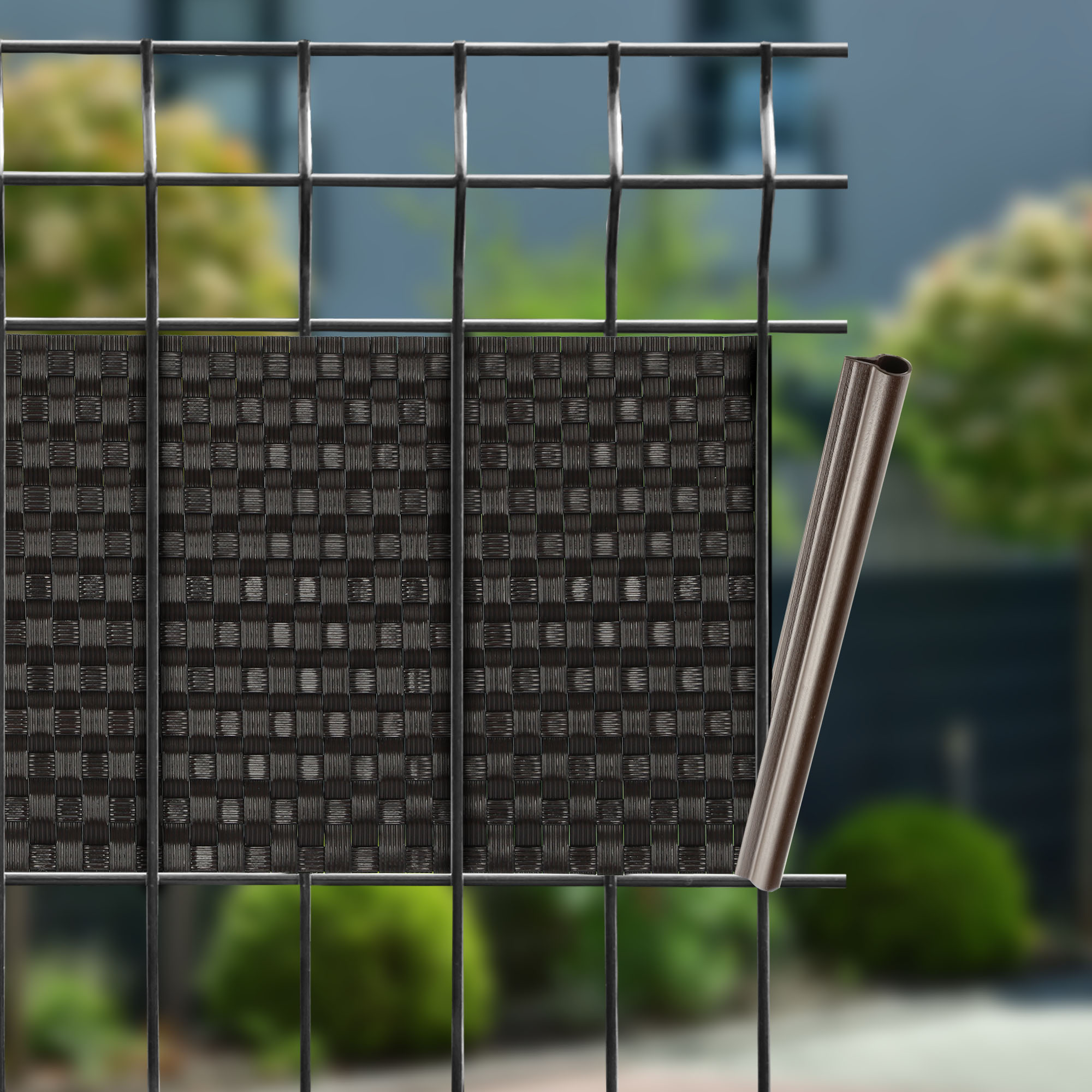 Klipsy do taśmy ogrodzeniowej ciemno brązowe 1 x 17 cm, 2 szt.