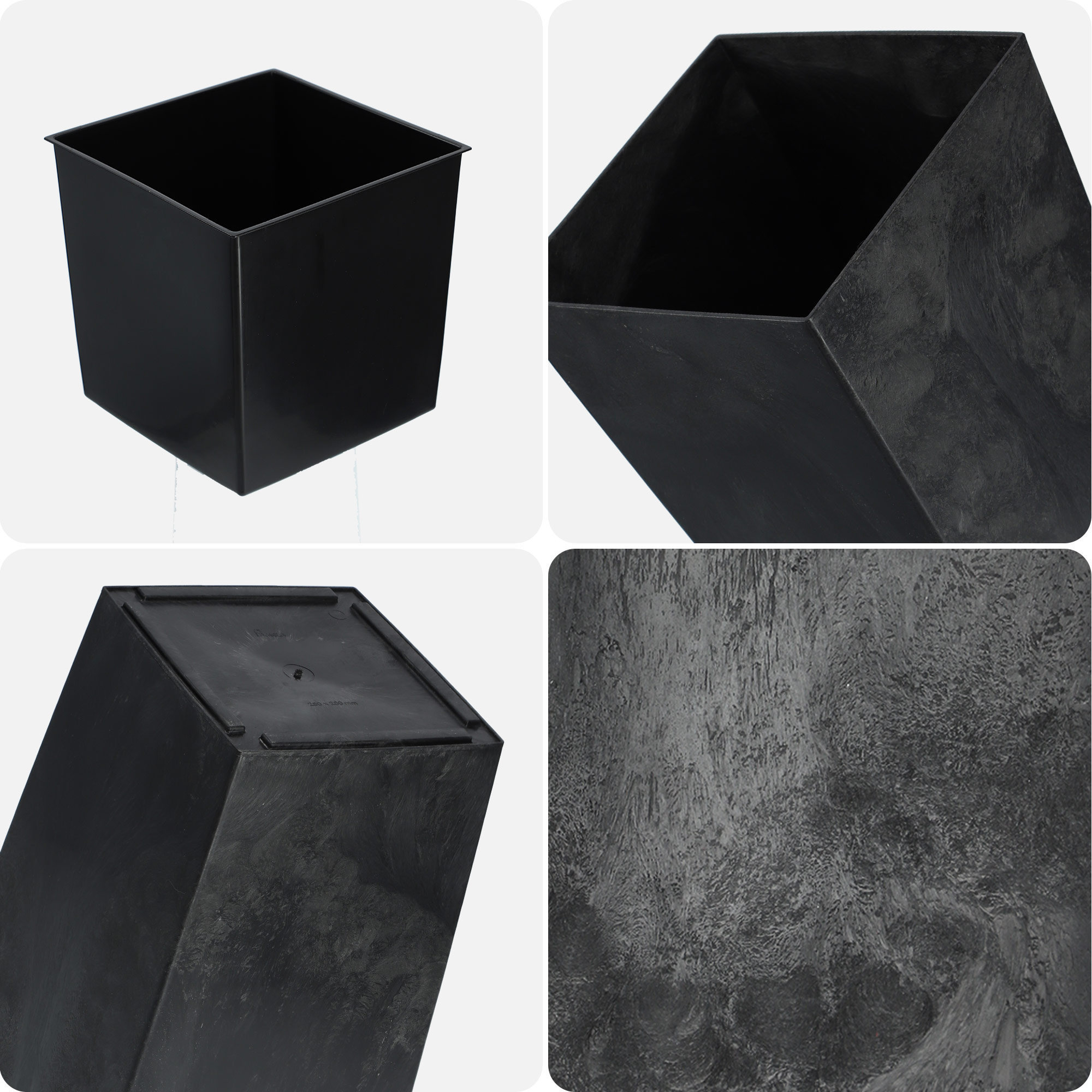 Donica ogrodowa Pesaro 30cm czarny beton