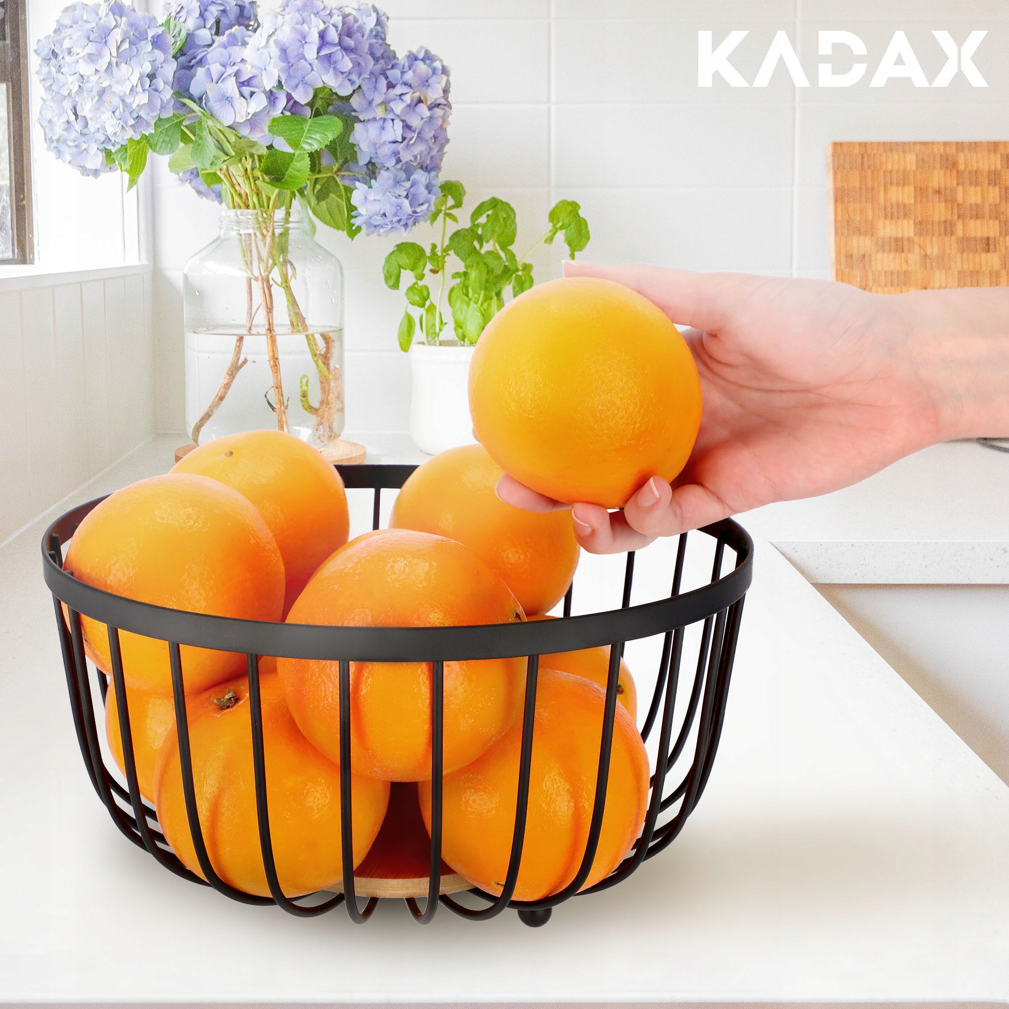 Koszyk metalowy 25 x 13 cm, czarny