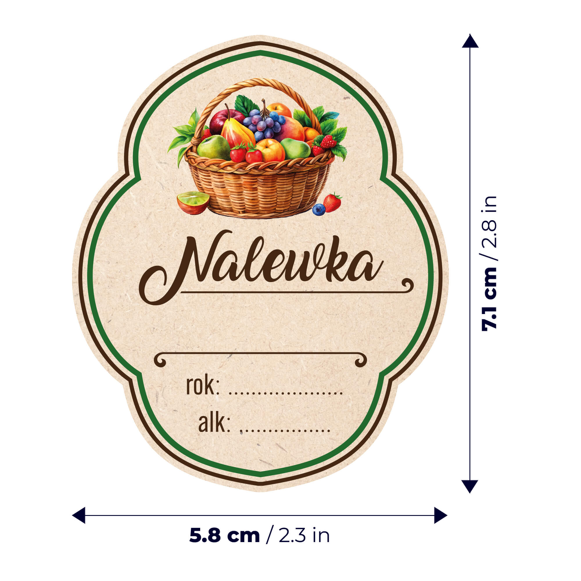 Etykiety na butelki Serre "Nalewka domowa" 10 szt.