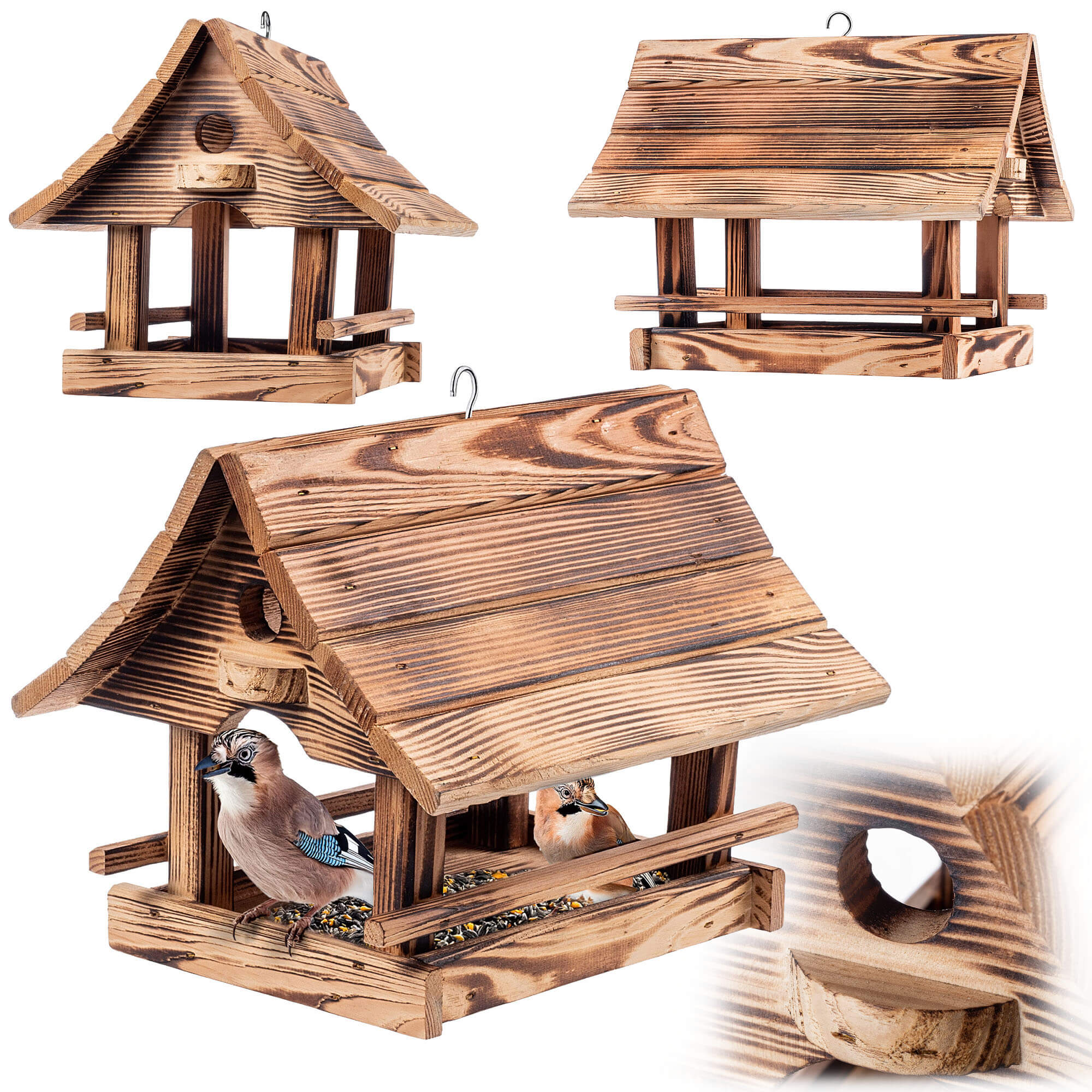 Karmnik dla ptaków Arbis domek 30 x 25 cm opalany