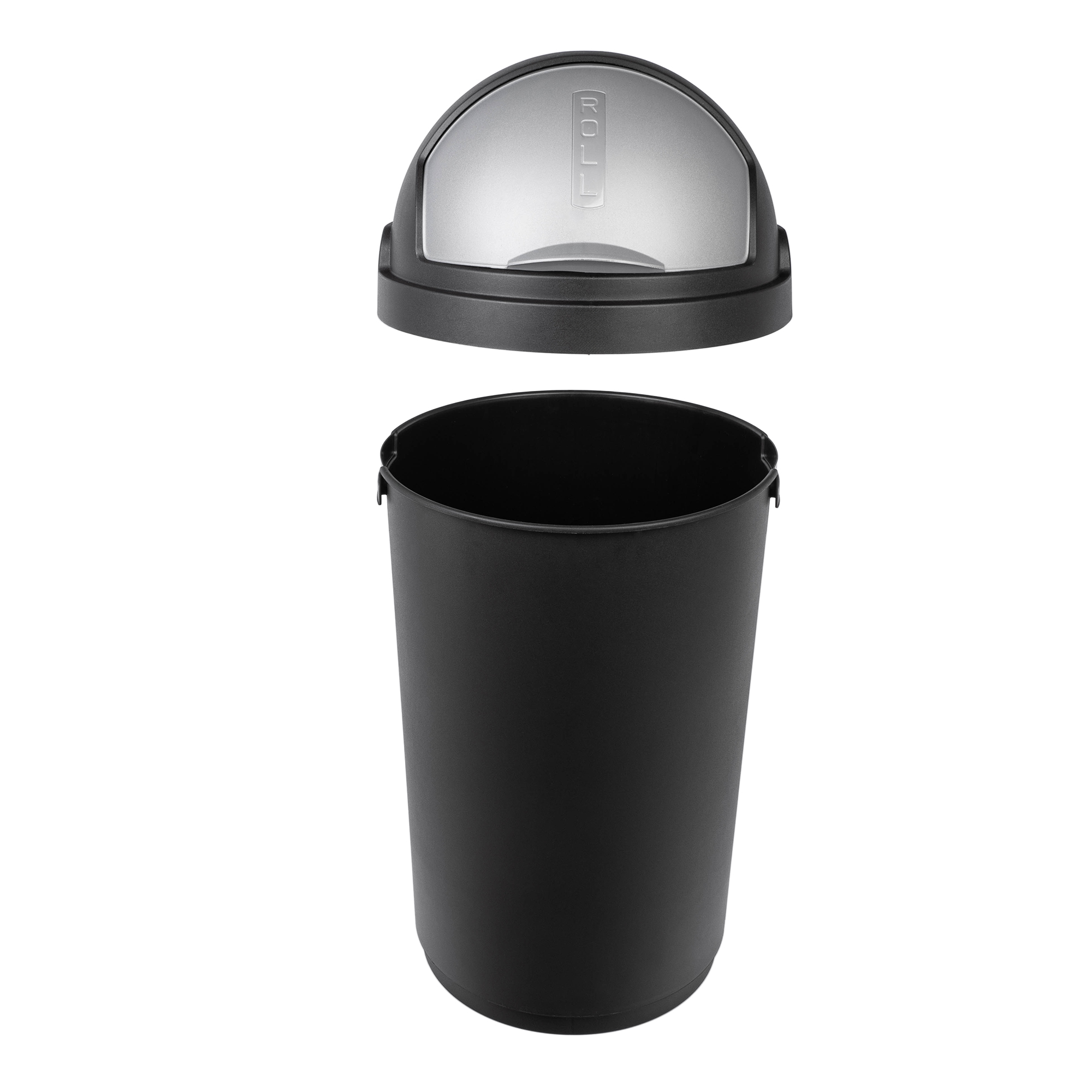 Kosz na śmieci 50L Curver, czarno-srebrny