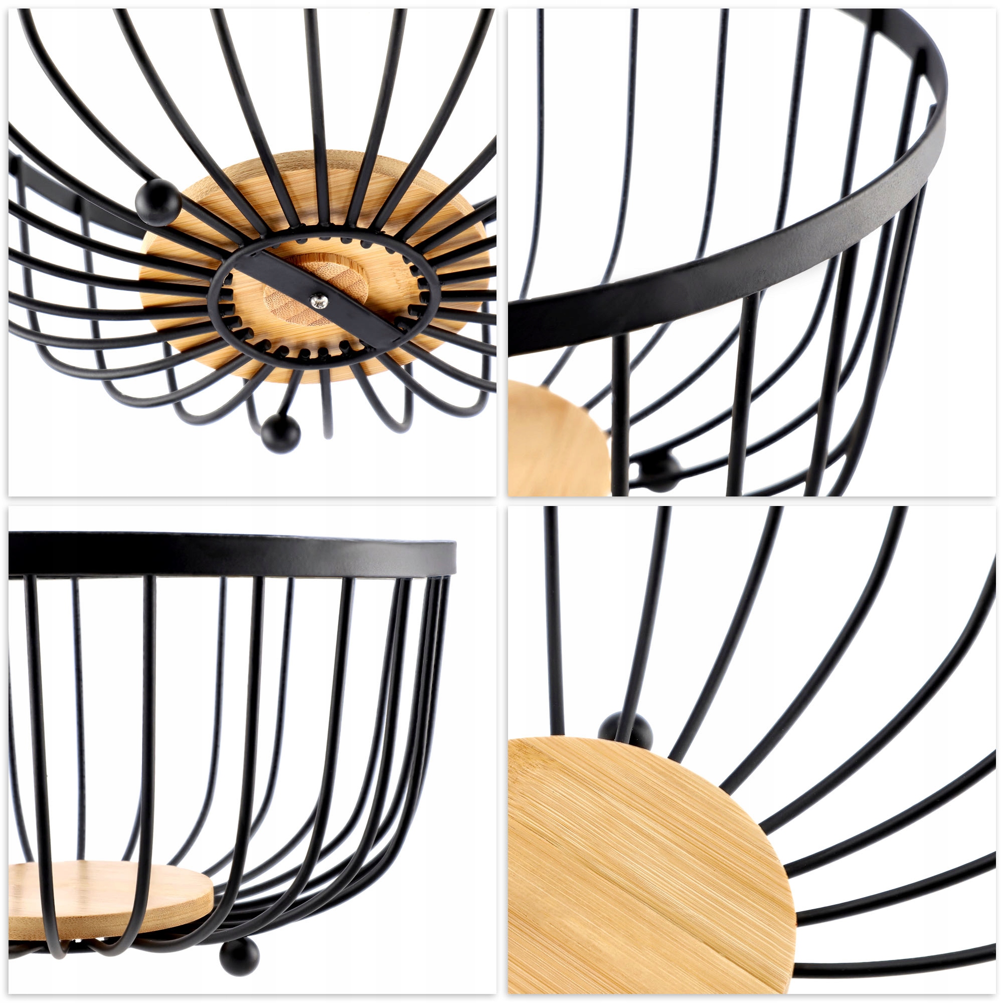 Koszyk metalowy 25 x 13 cm, czarny